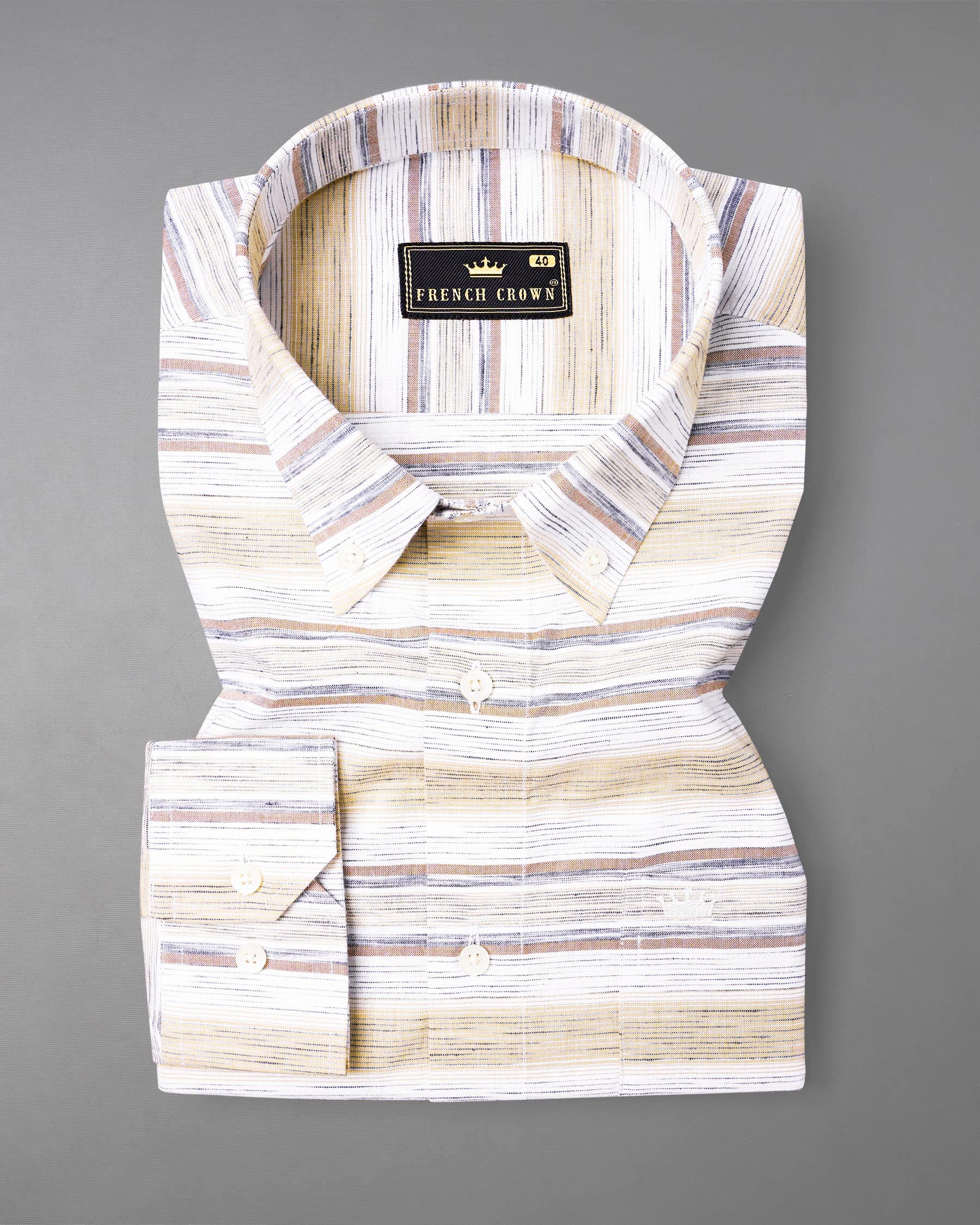 Chamois Brown and White Striped Chambray Shirt 7500-BD-38, 7500-BD-H-38, 7500-BD-39, 7500-BD-H-39, 7500-BD-40, 7500-BD-H-40, 7500-BD-42, 7500-BD-H-42, 7500-BD-44, 7500-BD-H-44, 7500-BD-46, 7500-BD-H-46, 7500-BD-48, 7500-BD-H-48, 7500-BD-50, 7500-BD-H-50, 7500-BD-52, 7500-BD-H-52