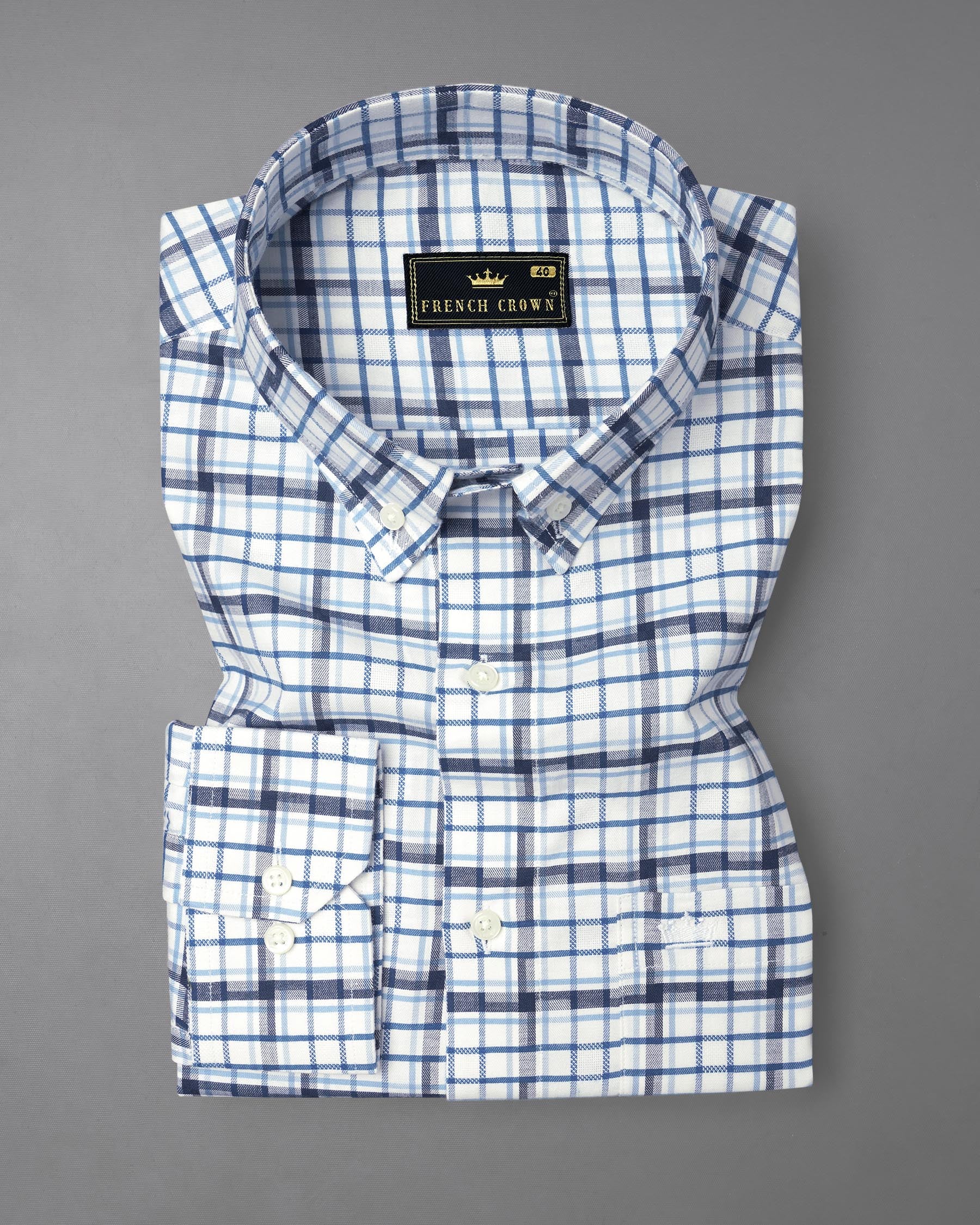 Limed Spruce Navy Blue and Metallic Blue and white Twill Plaid Premium Cotton Shirt 7518-BD-38, 7518-BD-H-38, 7518-BD-39, 7518-BD-H-39, 7518-BD-40, 7518-BD-H-40, 7518-BD-42, 7518-BD-H-42, 7518-BD-44, 7518-BD-H-44, 7518-BD-46, 7518-BD-H-46, 7518-BD-48, 7518-BD-H-48, 7518-BD-50, 7518-BD-H-50, 7518-BD-52, 7518-BD-H-52