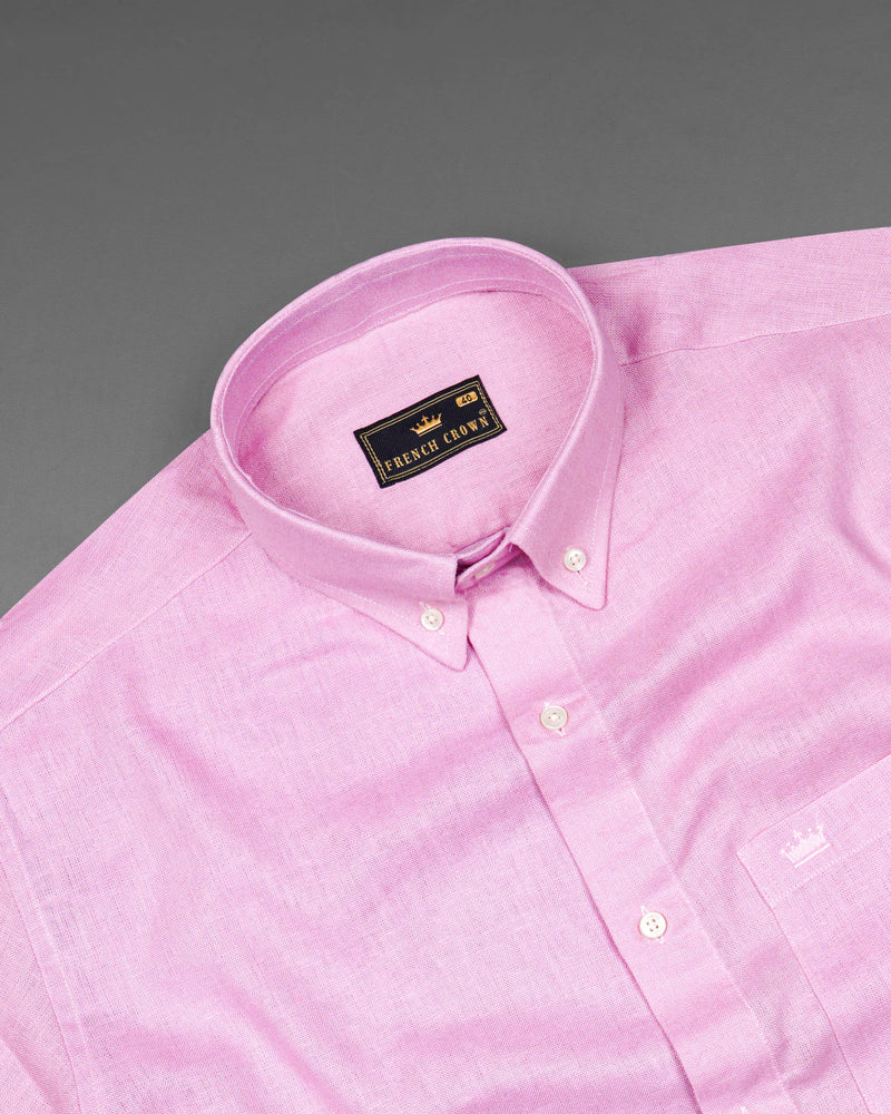 Melanie Pink Luxurious Linen Shirt