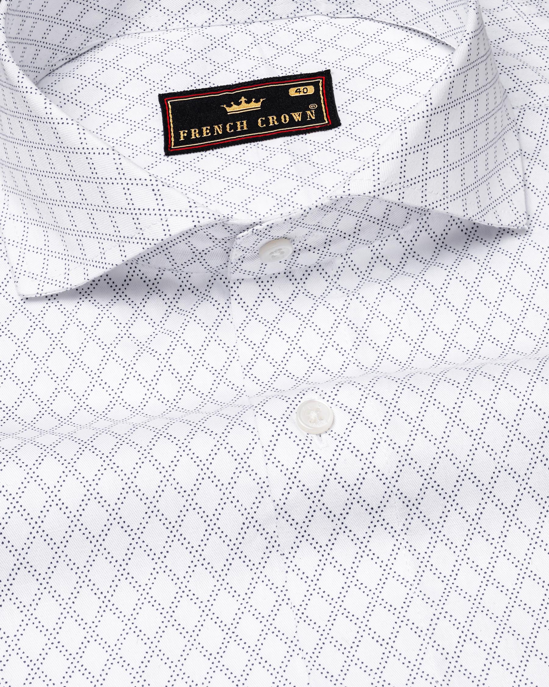 Bright White Argyle Textured Royal Oxford Shirt