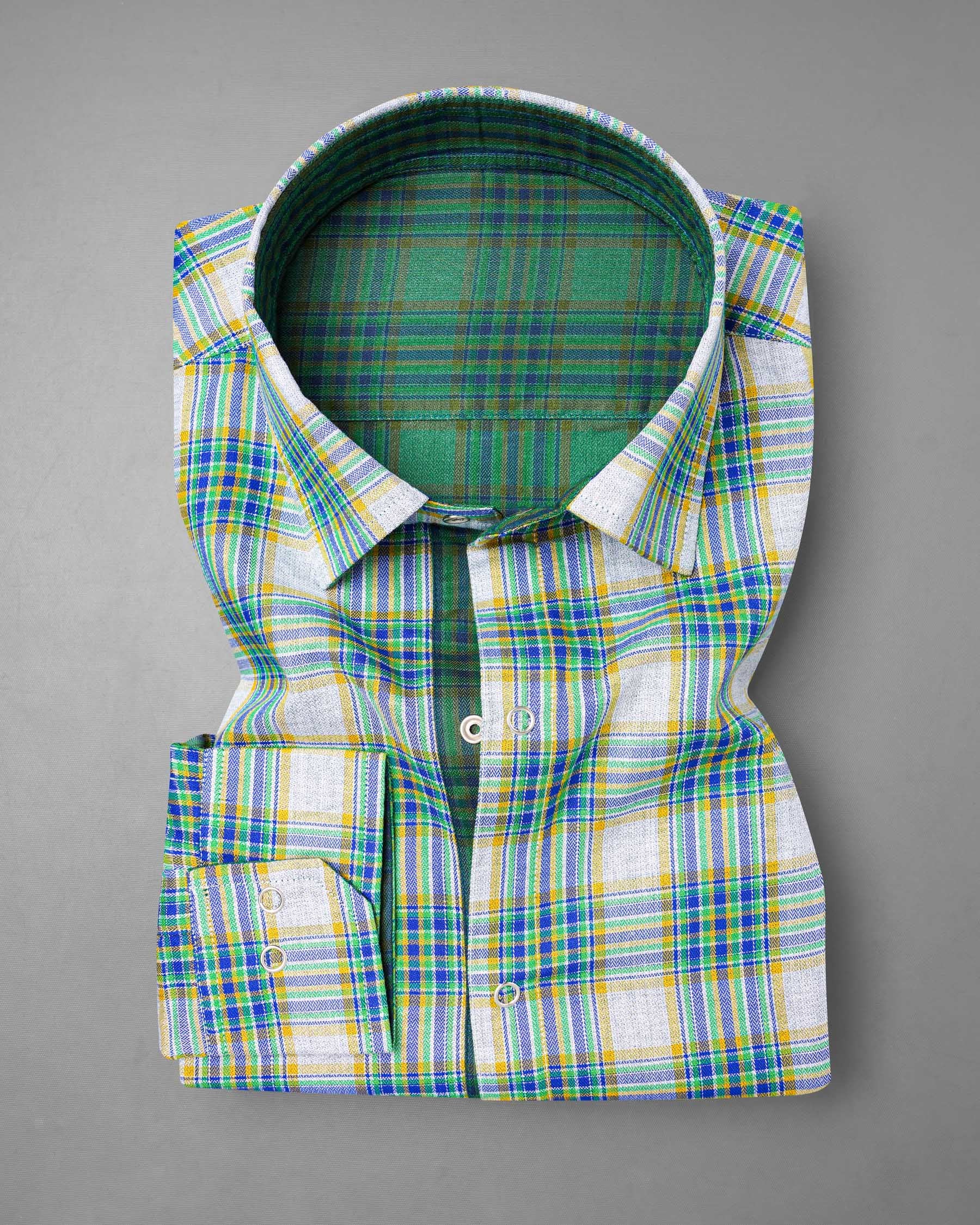 Cactus Green Plaid and Solitude White Plaid Herringbone Reversible Shirt 7539-38,7539-38,7539-39,7539-39,7539-40,7539-40,7539-42,7539-42,7539-44,7539-44,7539-46,7539-46,7539-48,7539-48,7539-50,7539-50,7539-52,7539-52