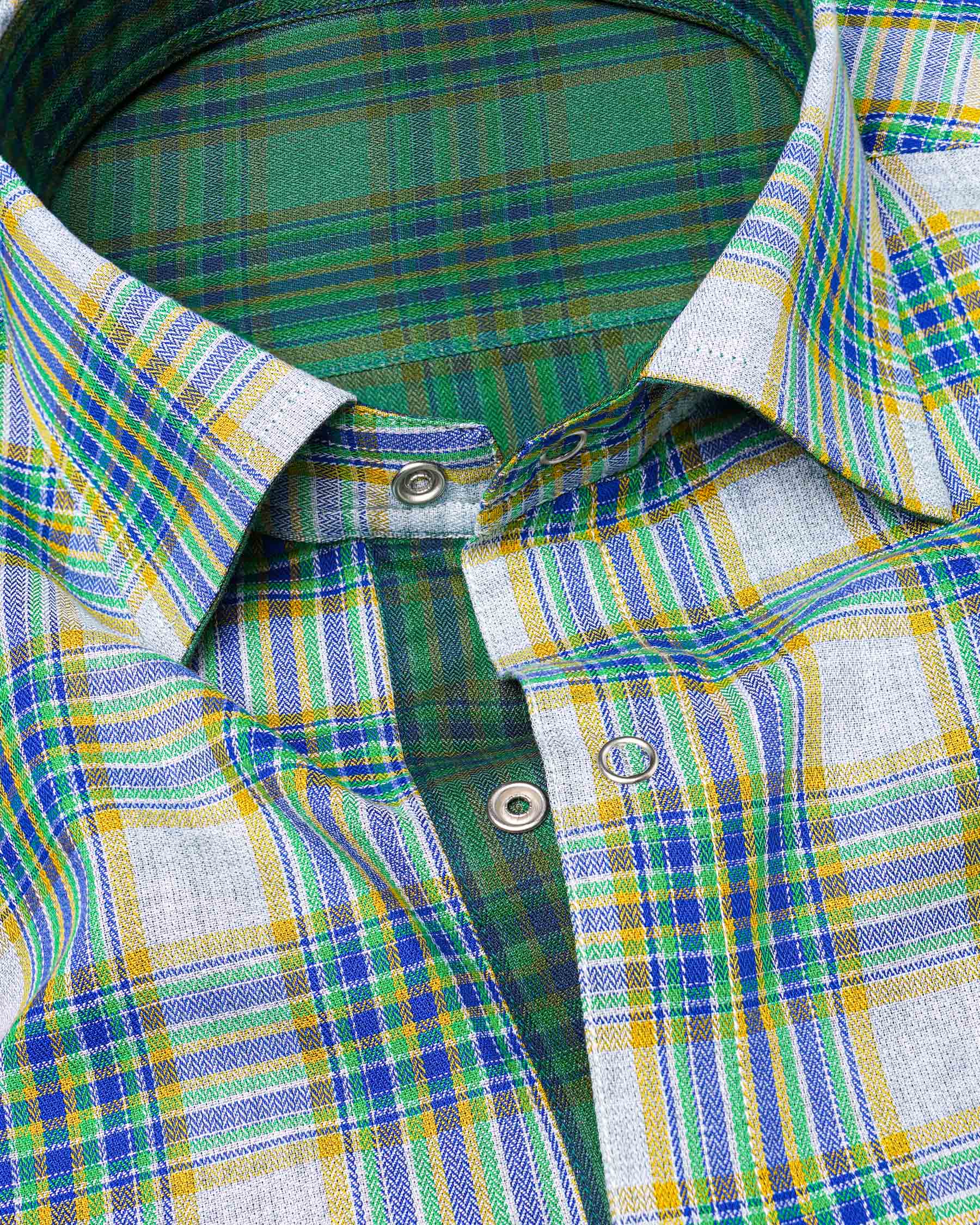 Cactus Green Plaid and Solitude White Plaid Herringbone Reversible Shirt 7539-38,7539-38,7539-39,7539-39,7539-40,7539-40,7539-42,7539-42,7539-44,7539-44,7539-46,7539-46,7539-48,7539-48,7539-50,7539-50,7539-52,7539-52