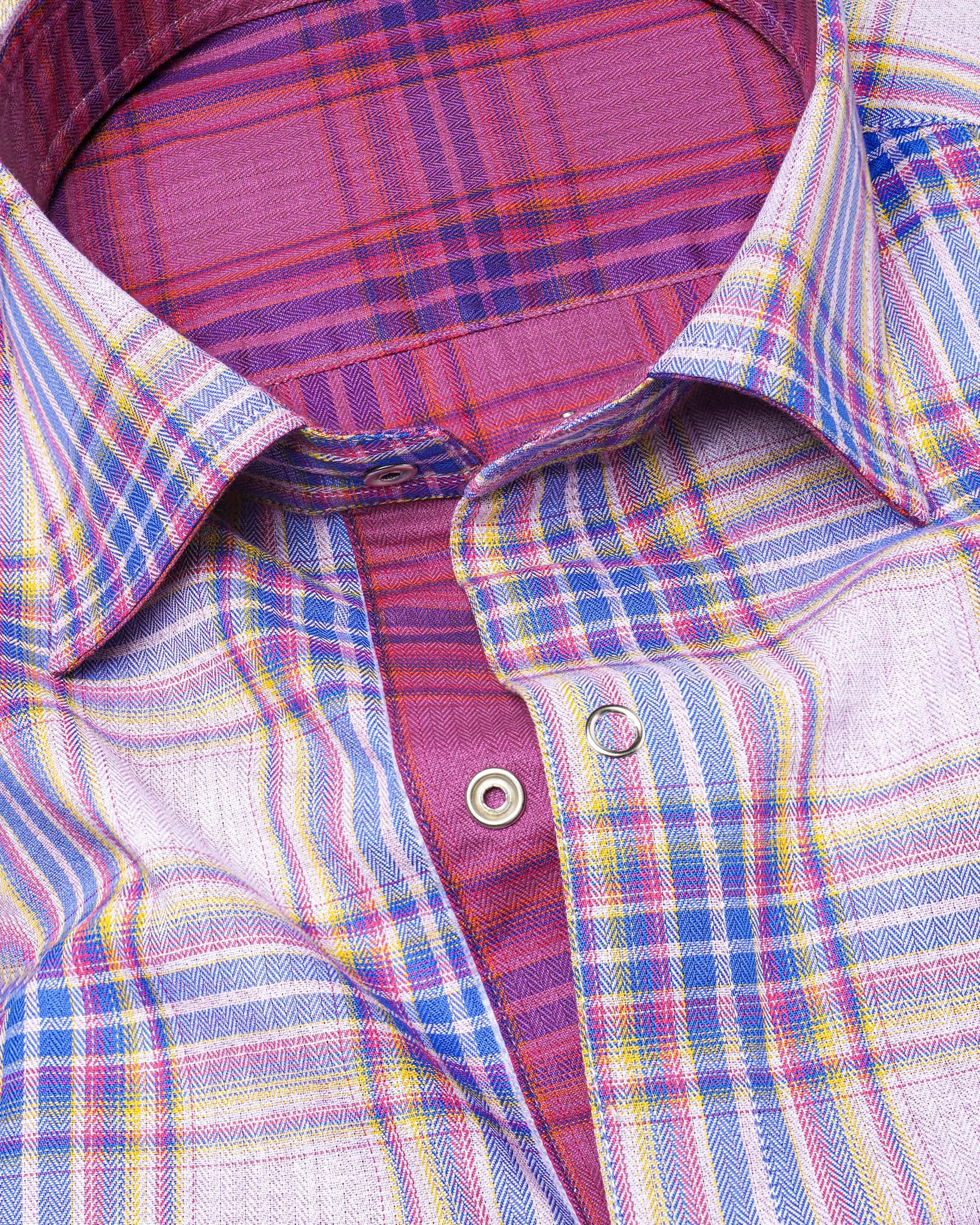 Mulberry Pink Plaid and Prelude Blue Plaid Herringbone Reversible Shirt 7541-38,7541-38,7541-39,7541-39,7541-40,7541-40,7541-42,7541-42,7541-44,7541-44,7541-46,7541-46,7541-48,7541-48,7541-50,7541-50,7541-52,7541-52