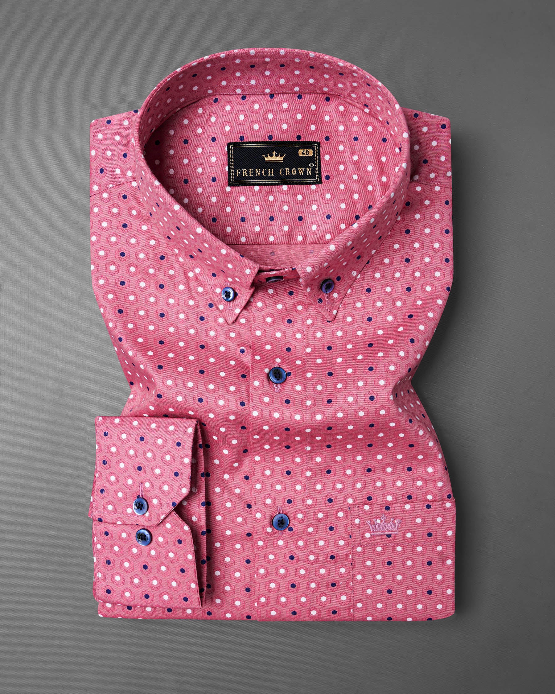 Charm Pink Hexagon Printed Super Soft Premium Cotton Shirt 7547-BD-BLE-38,7547-BD-BLE-38,7547-BD-BLE-39,7547-BD-BLE-39,7547-BD-BLE-40,7547-BD-BLE-40,7547-BD-BLE-42,7547-BD-BLE-42,7547-BD-BLE-44,7547-BD-BLE-44,7547-BD-BLE-46,7547-BD-BLE-46,7547-BD-BLE-48,7547-BD-BLE-48,7547-BD-BLE-50,7547-BD-BLE-50,7547-BD-BLE-52,7547-BD-BLE-52