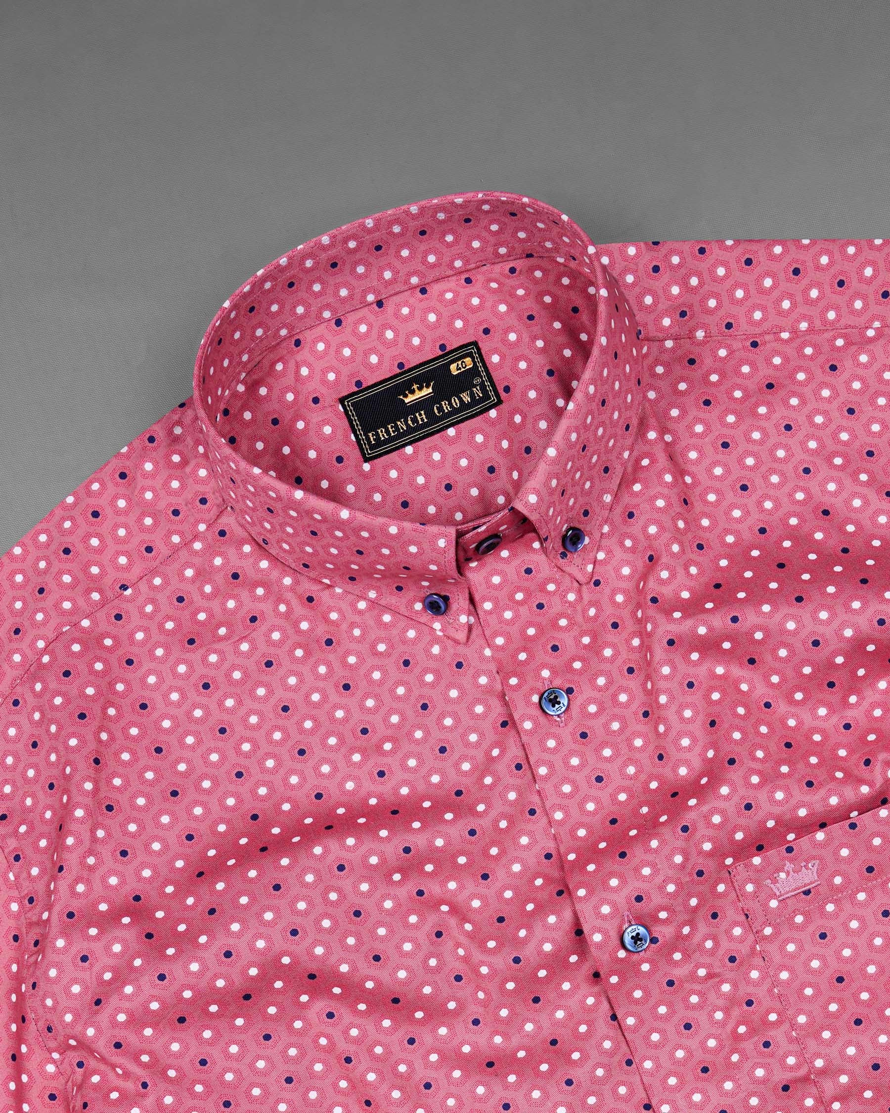 Charm Pink Hexagon Printed Super Soft Premium Cotton Shirt 7547-BD-BLE-38,7547-BD-BLE-38,7547-BD-BLE-39,7547-BD-BLE-39,7547-BD-BLE-40,7547-BD-BLE-40,7547-BD-BLE-42,7547-BD-BLE-42,7547-BD-BLE-44,7547-BD-BLE-44,7547-BD-BLE-46,7547-BD-BLE-46,7547-BD-BLE-48,7547-BD-BLE-48,7547-BD-BLE-50,7547-BD-BLE-50,7547-BD-BLE-52,7547-BD-BLE-52