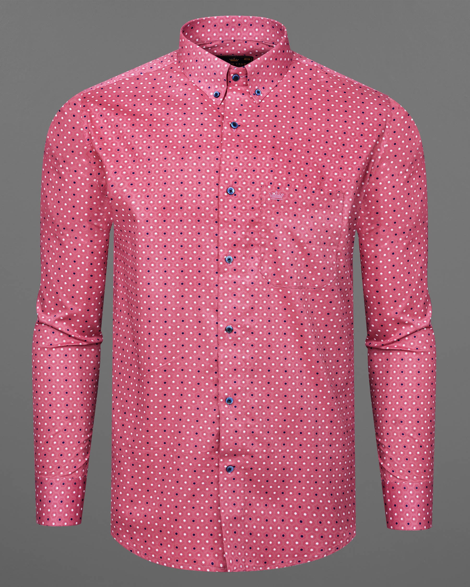 Charm Pink Hexagon Printed Super Soft Premium Cotton Shirt 7547-BD-BLE-38,7547-BD-BLE-38,7547-BD-BLE-39,7547-BD-BLE-39,7547-BD-BLE-40,7547-BD-BLE-40,7547-BD-BLE-42,7547-BD-BLE-42,7547-BD-BLE-44,7547-BD-BLE-44,7547-BD-BLE-46,7547-BD-BLE-46,7547-BD-BLE-48,7547-BD-BLE-48,7547-BD-BLE-50,7547-BD-BLE-50,7547-BD-BLE-52,7547-BD-BLE-52