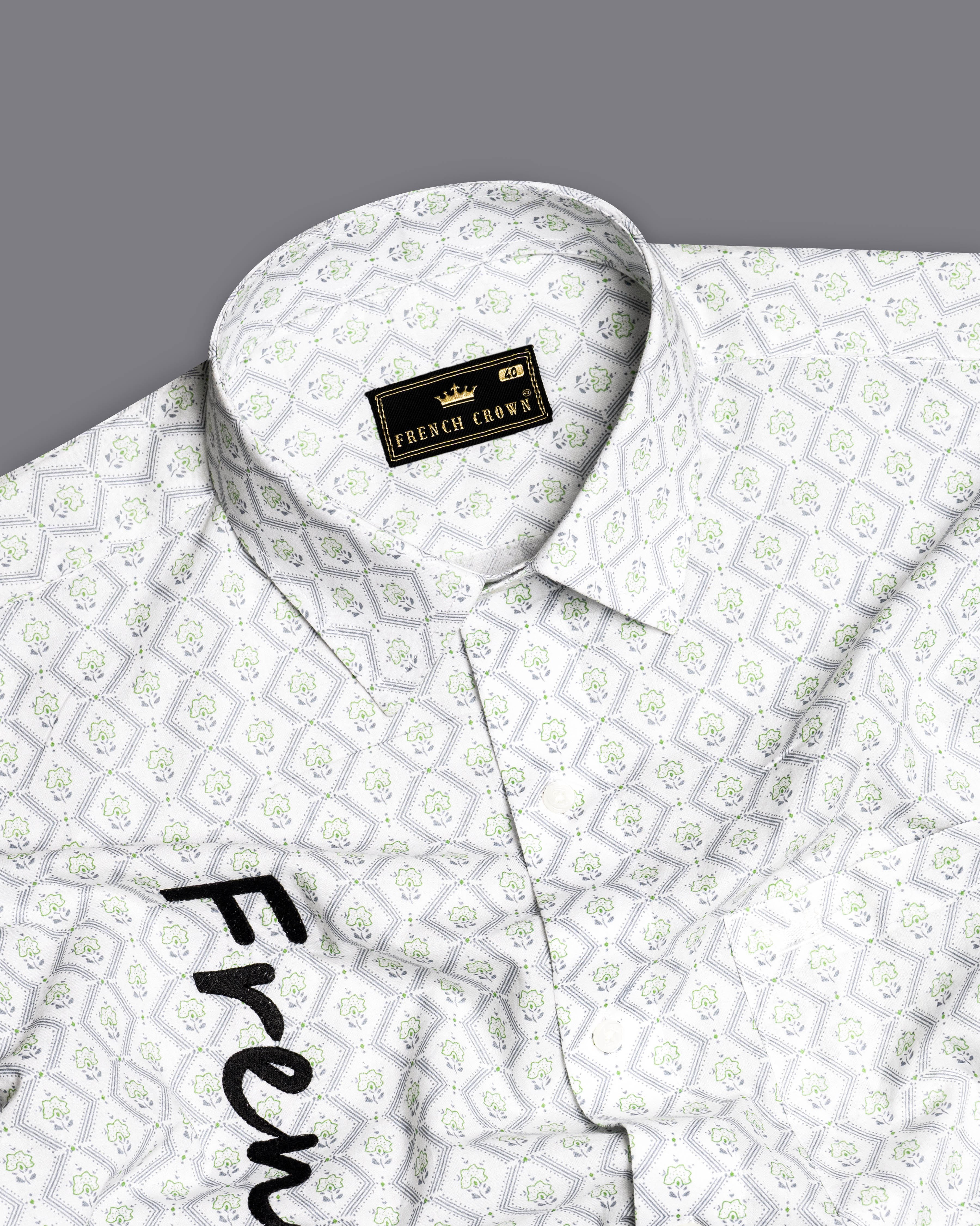 Original Louis Vuitton Buttons-Up Uniforms Grey Men Shirt in size