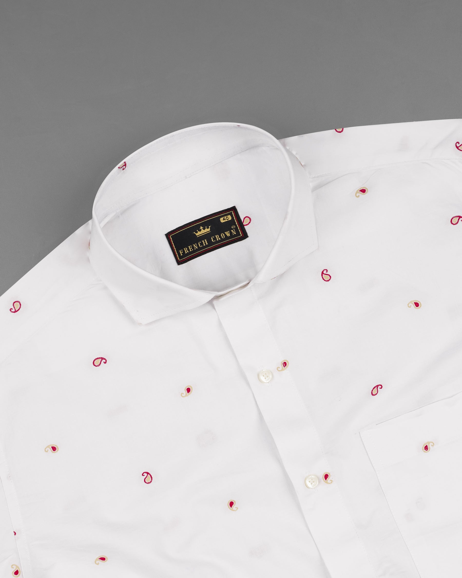 Bright White Paisley Jacquard Textured Premium Giza Cotton Shirt 7575-CA-38,7575-CA-38,7575-CA-39,7575-CA-39,7575-CA-40,7575-CA-40,7575-CA-42,7575-CA-42,7575-CA-44,7575-CA-44,7575-CA-46,7575-CA-46,7575-CA-48,7575-CA-48,7575-CA-50,7575-CA-50,7575-CA-52,7575-CA-52