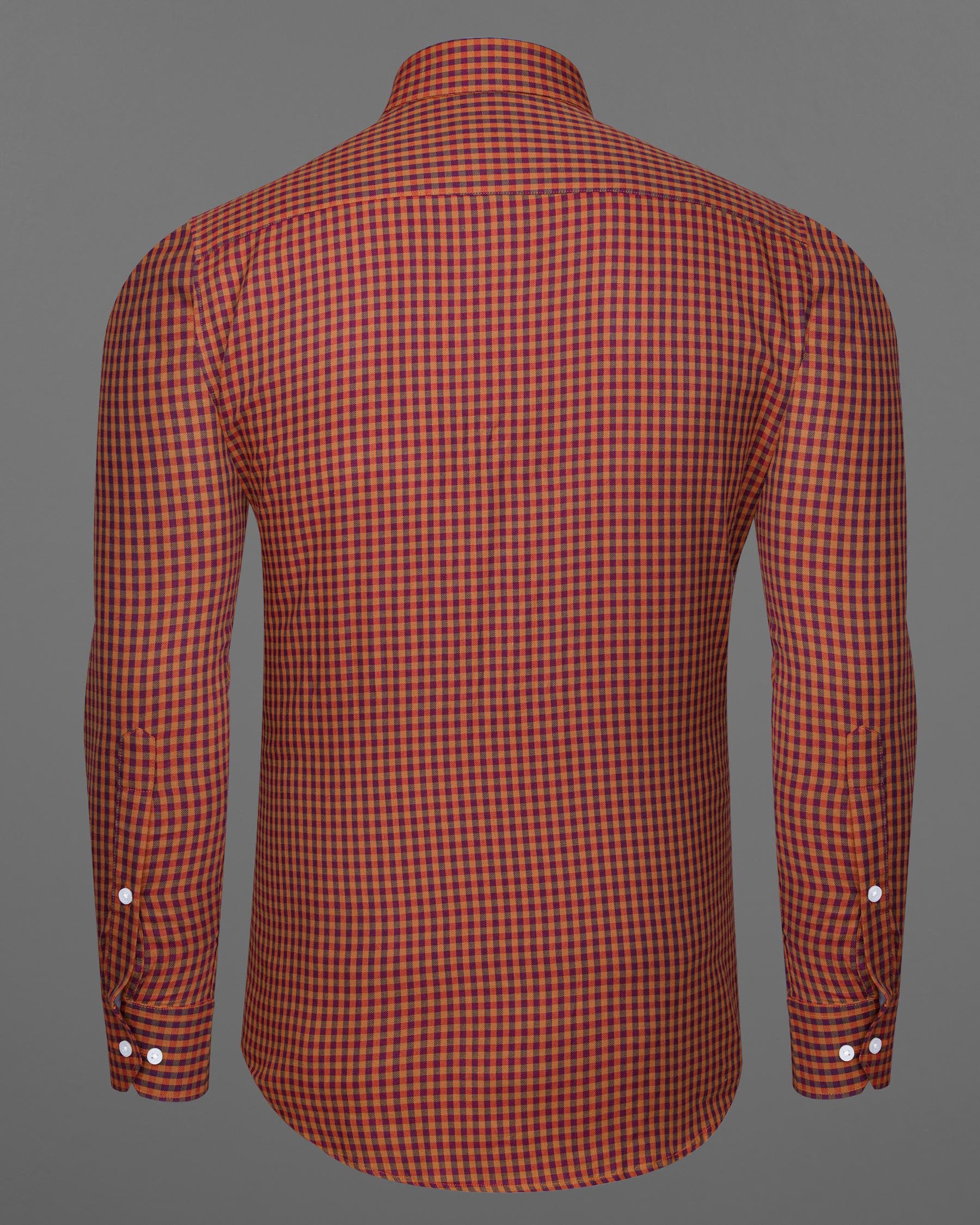 Raw Sienna Brown Gingham Herringbone Shirt 7577-38,7577-38,7577-39,7577-39,7577-40,7577-40,7577-42,7577-42,7577-44,7577-44,7577-46,7577-46,7577-48,7577-48,7577-50,7577-50,7577-52,7577-52