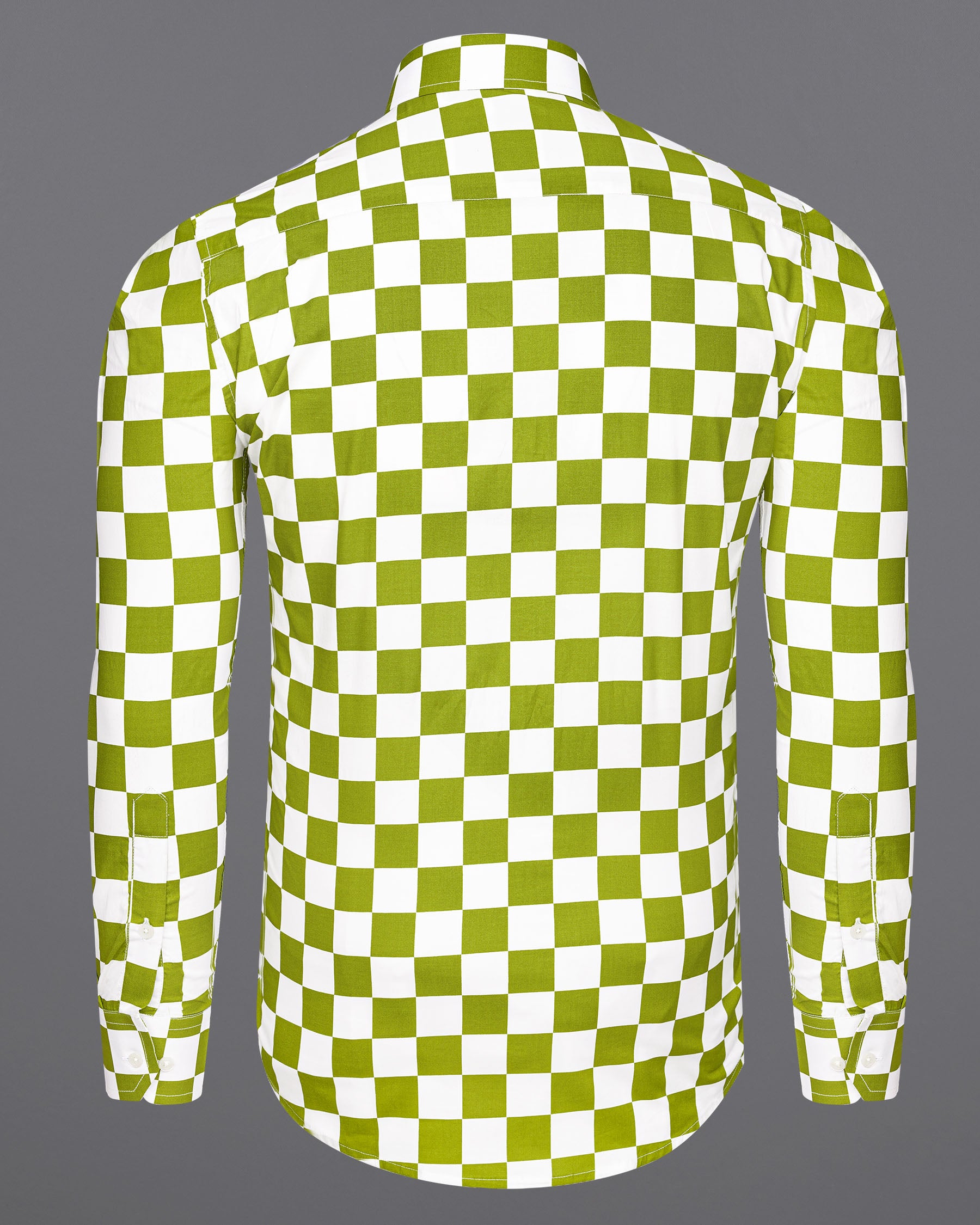 Citron Green and White Checked Premium Cotton Shirt 7581-38,7581-38,7581-39,7581-39,7581-40,7581-40,7581-42,7581-42,7581-44,7581-44,7581-46,7581-46,7581-48,7581-48,7581-50,7581-50,7581-52,7581-52