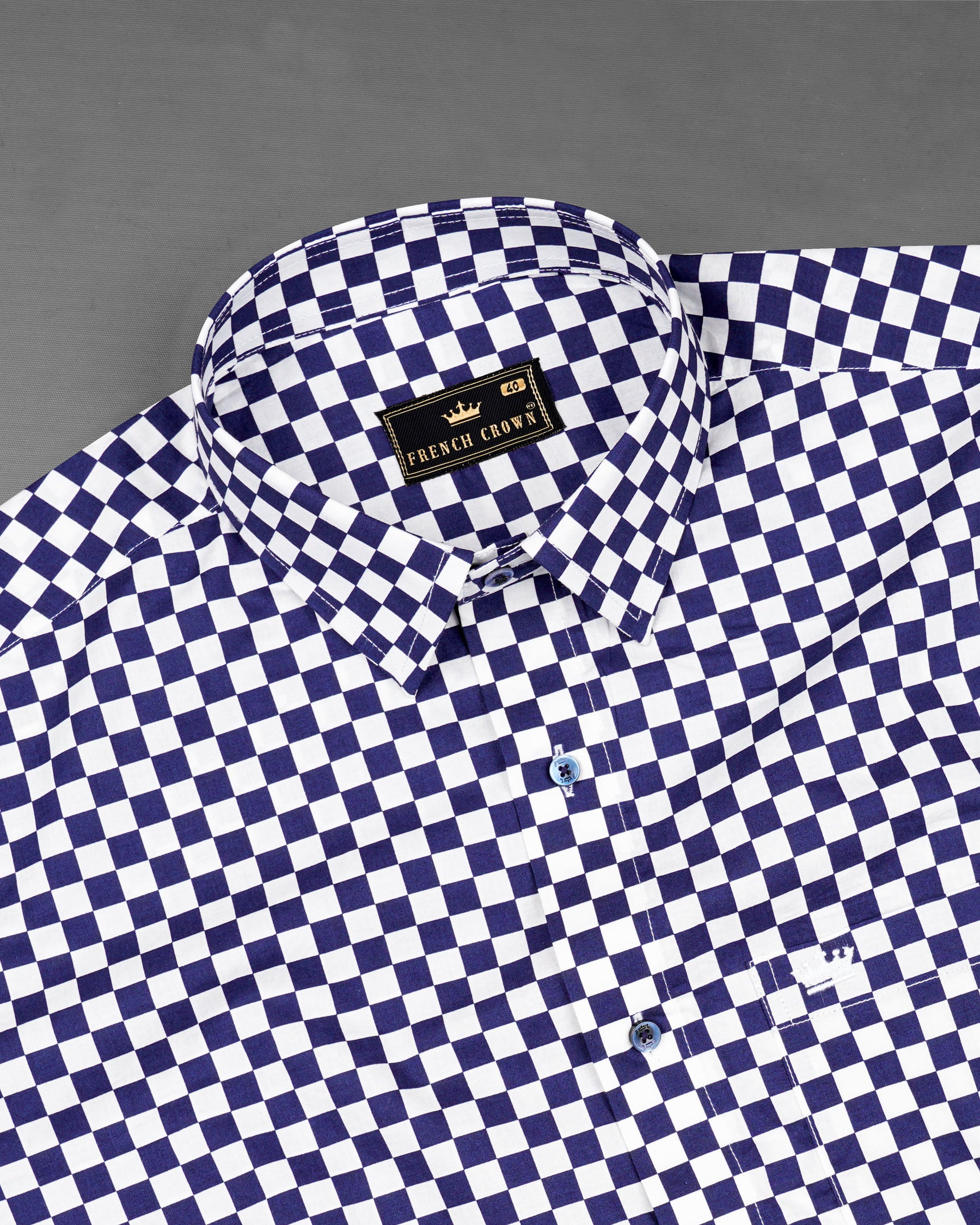 Downriver Blue and White Checked Premium Cotton Shirt 7585-BLE-38,7585-BLE-38,7585-BLE-39,7585-BLE-39,7585-BLE-40,7585-BLE-40,7585-BLE-42,7585-BLE-42,7585-BLE-44,7585-BLE-44,7585-BLE-46,7585-BLE-46,7585-BLE-48,7585-BLE-48,7585-BLE-50,7585-BLE-50,7585-BLE-52,7585-BLE-52