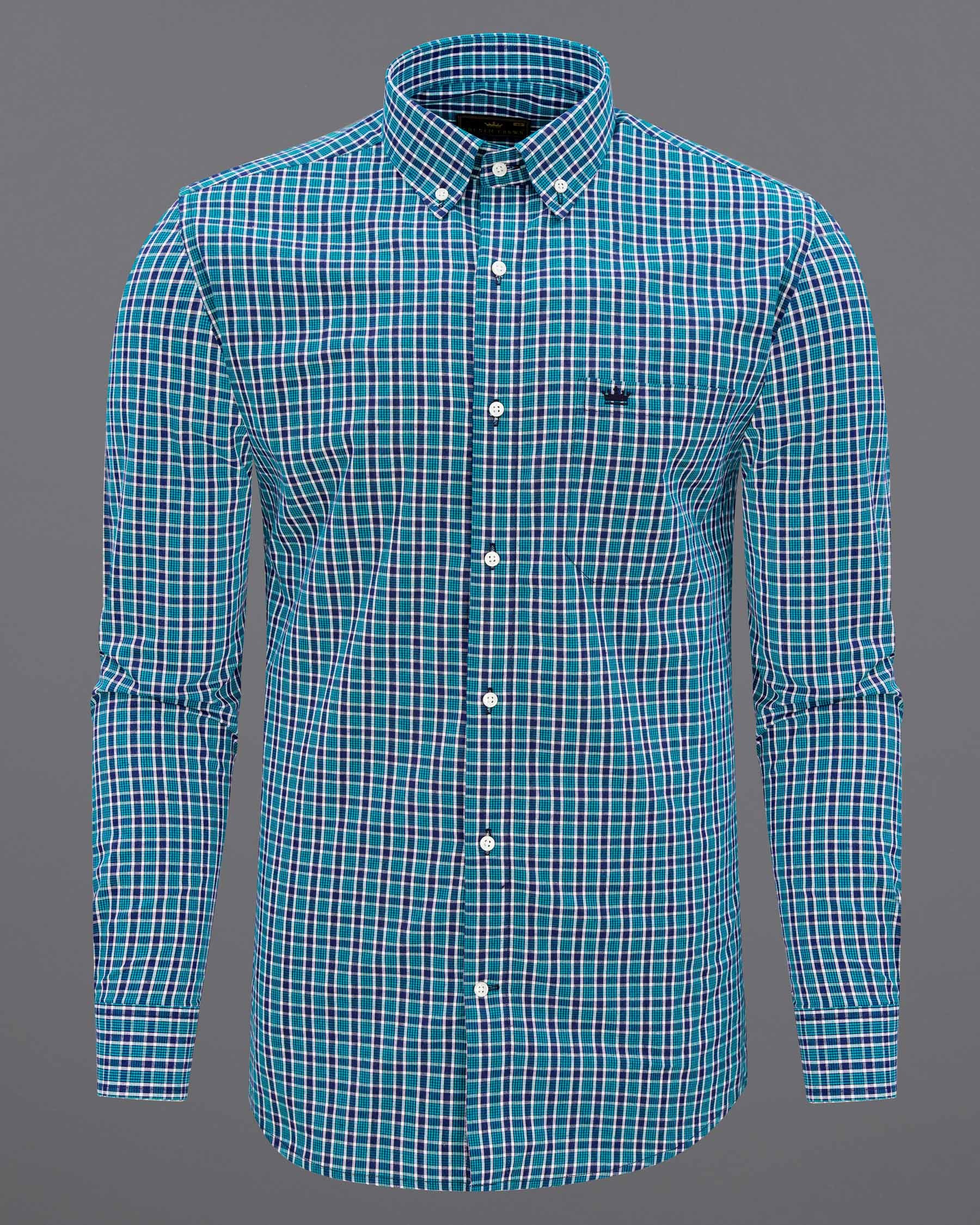 Persian Blue Checkered Premium Cotton Shirt 7611-BD-38,7611-BD-38,7611-BD-39,7611-BD-39,7611-BD-40,7611-BD-40,7611-BD-42,7611-BD-42,7611-BD-44,7611-BD-44,7611-BD-46,7611-BD-46,7611-BD-48,7611-BD-48,7611-BD-50,7611-BD-50,7611-BD-52,7611-BD-52