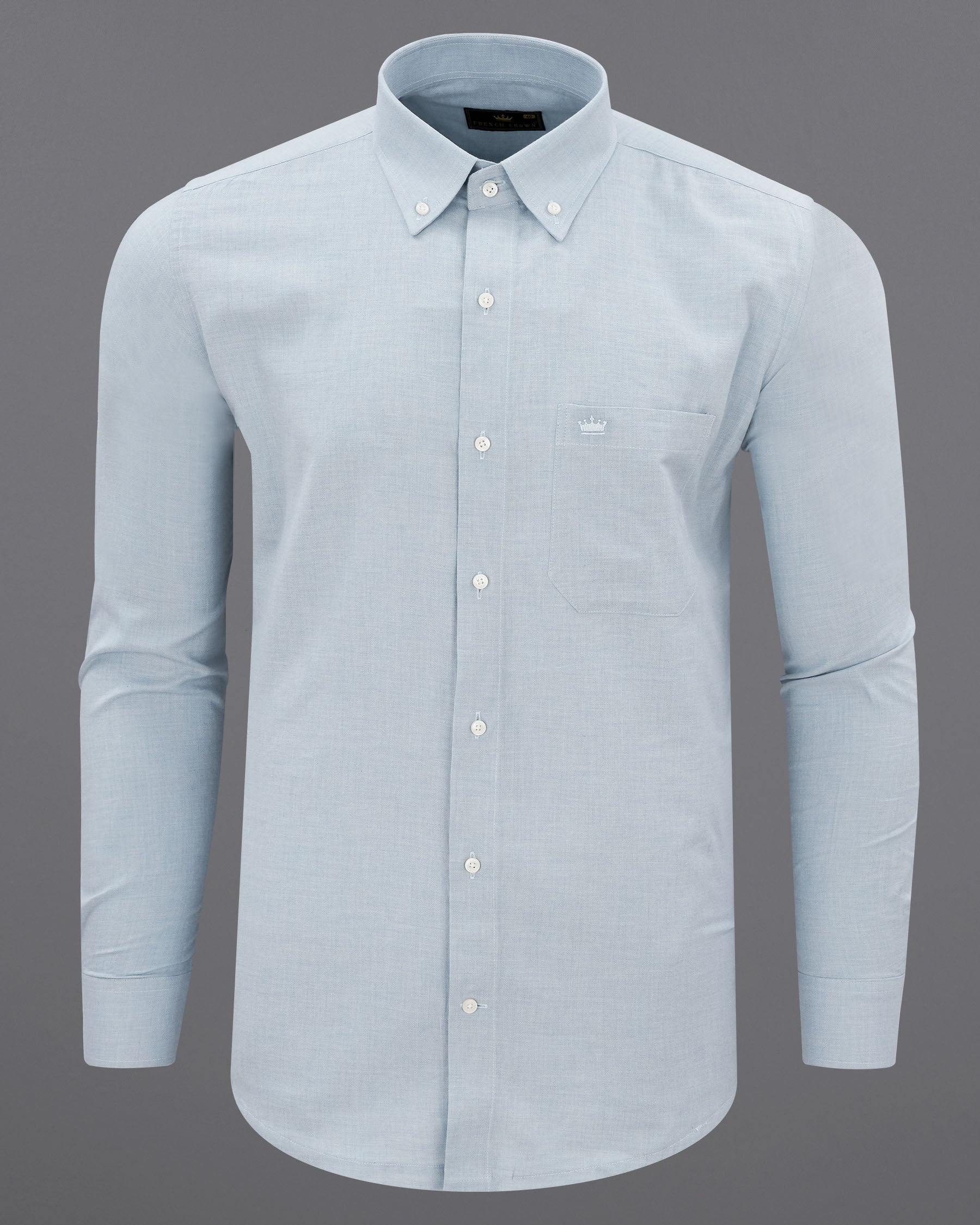 Mischka Blue Dobby Textured Premium Giza Cotton Shirt