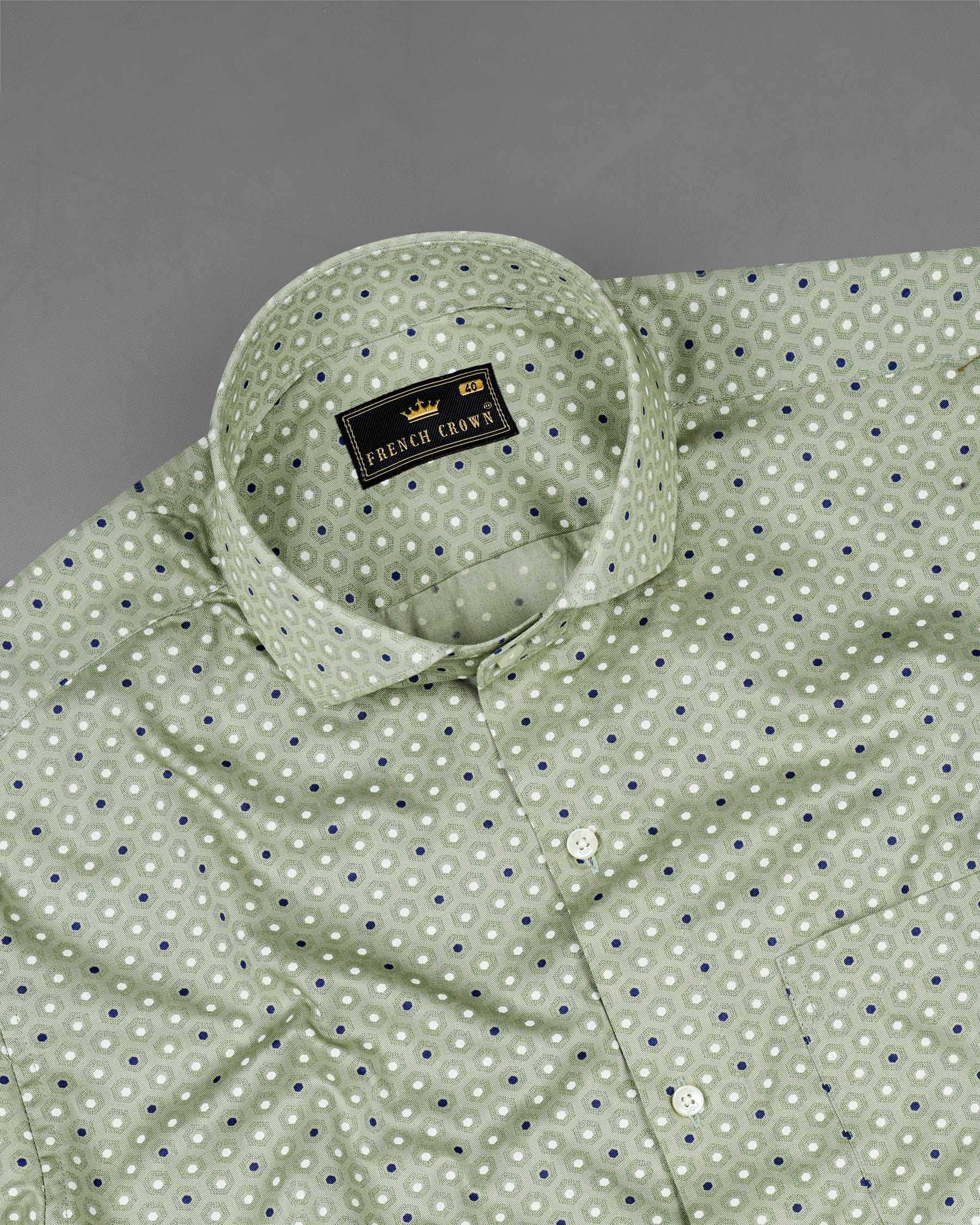 Ash Green Printed Twill Premium Cotton Shirt 7620-CA-38,7620-CA-38,7620-CA-39,7620-CA-39,7620-CA-40,7620-CA-40,7620-CA-42,7620-CA-42,7620-CA-44,7620-CA-44,7620-CA-46,7620-CA-46,7620-CA-48,7620-CA-48,7620-CA-50,7620-CA-50,7620-CA-52,7620-CA-52