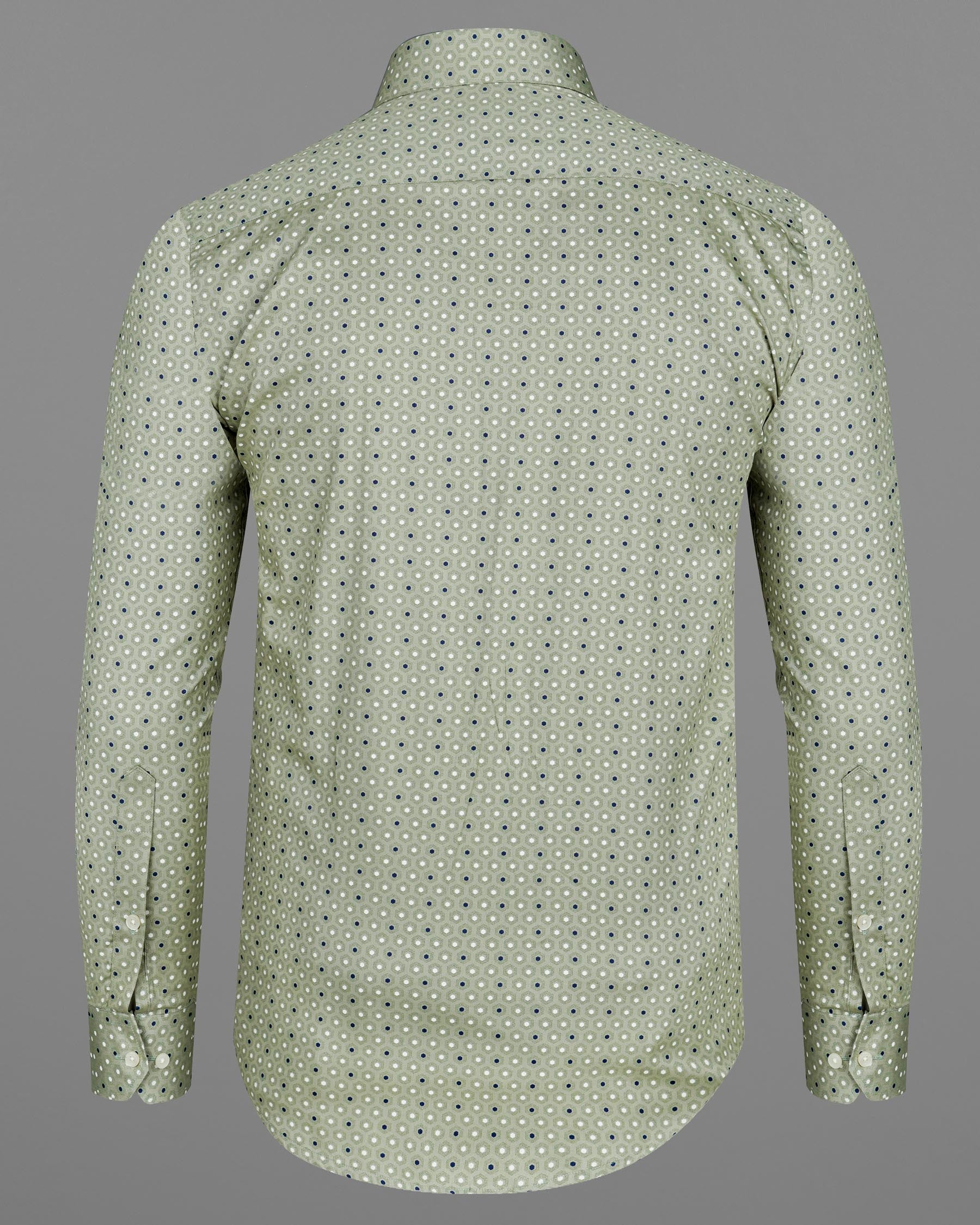 Ash Green Printed Twill Premium Cotton Shirt 7620-CA-38,7620-CA-38,7620-CA-39,7620-CA-39,7620-CA-40,7620-CA-40,7620-CA-42,7620-CA-42,7620-CA-44,7620-CA-44,7620-CA-46,7620-CA-46,7620-CA-48,7620-CA-48,7620-CA-50,7620-CA-50,7620-CA-52,7620-CA-52