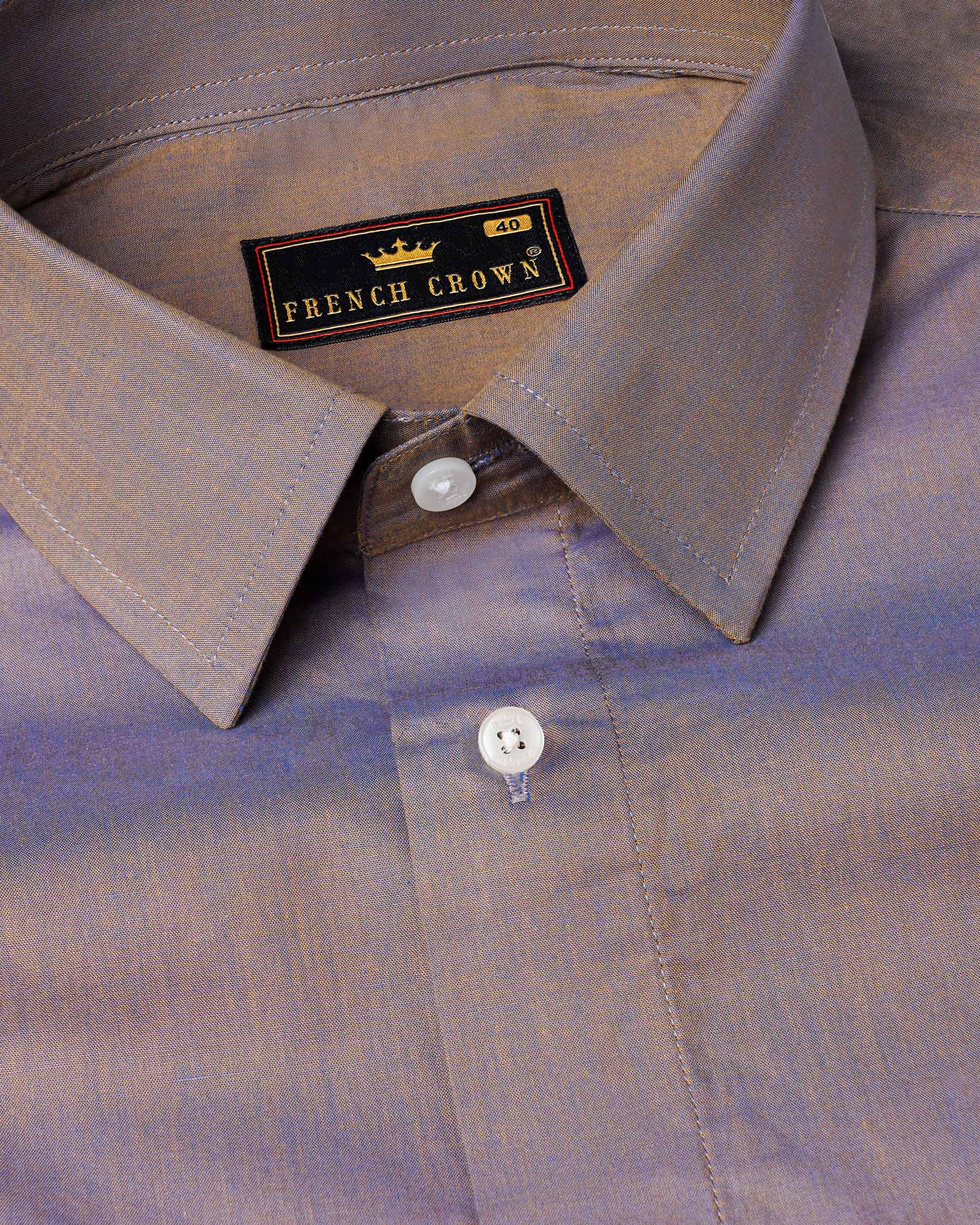 Cinereous Brown Two Tone Chambray Shirt 7635-38,7635-38,7635-39,7635-39,7635-40,7635-40,7635-42,7635-42,7635-44,7635-44,7635-46,7635-46,7635-48,7635-48,7635-50,7635-50,7635-52,7635-52