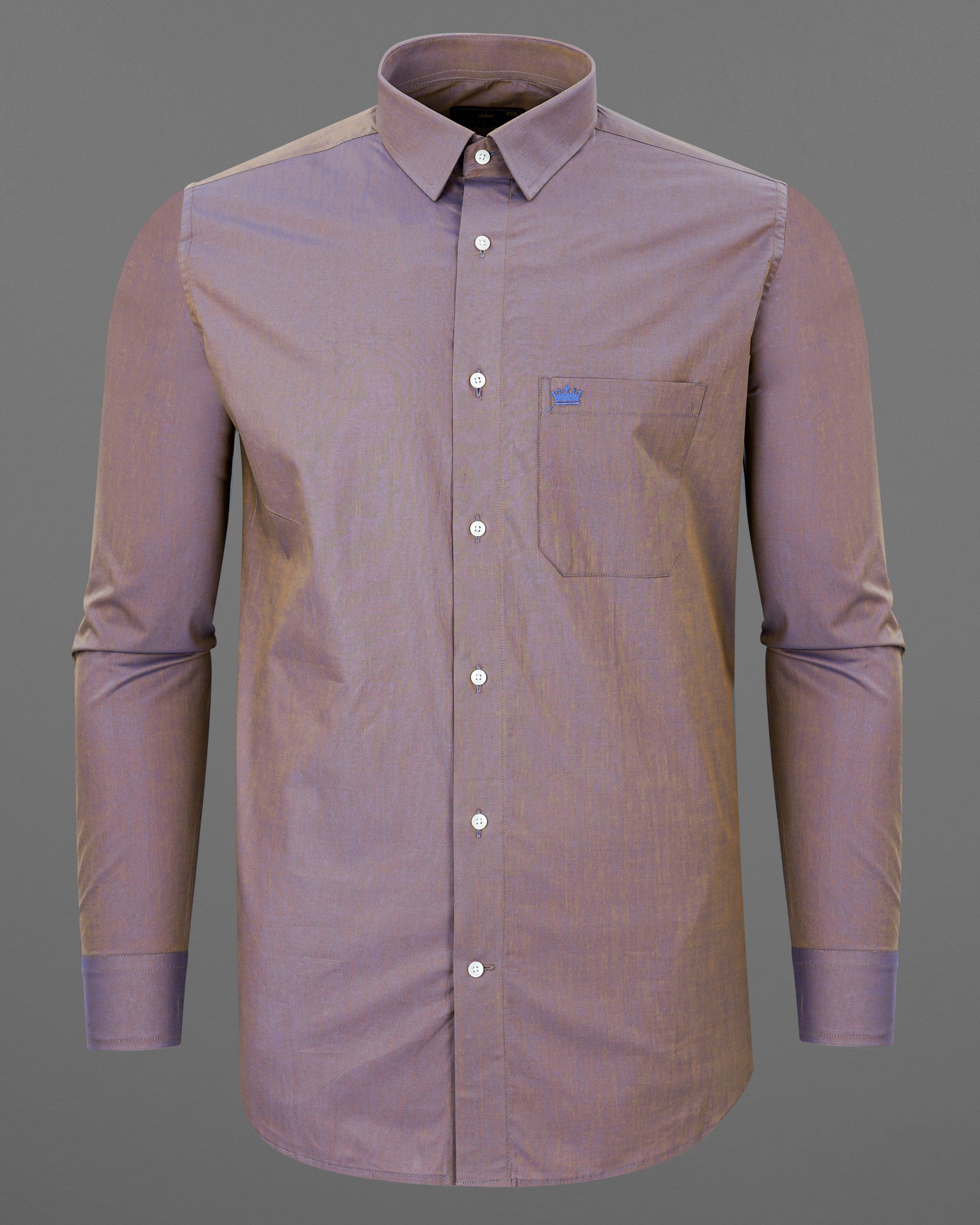 Cinereous Brown Two Tone Chambray Shirt 7635-38,7635-38,7635-39,7635-39,7635-40,7635-40,7635-42,7635-42,7635-44,7635-44,7635-46,7635-46,7635-48,7635-48,7635-50,7635-50,7635-52,7635-52