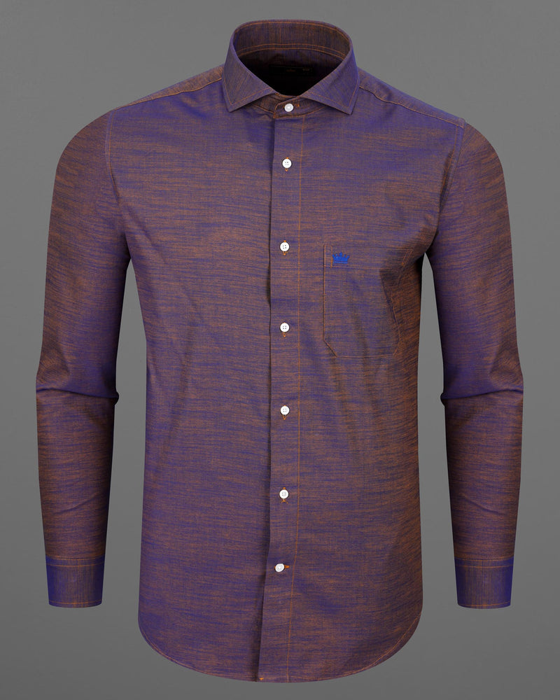 Martinique Blue with Ironstone Brown Two Tone Chambray Chambray Shirt 7647-CA-38,7647-CA-38,7647-CA-39,7647-CA-39,7647-CA-40,7647-CA-40,7647-CA-42,7647-CA-42,7647-CA-44,7647-CA-44,7647-CA-46,7647-CA-46,7647-CA-48,7647-CA-48,7647-CA-50,7647-CA-50,7647-CA-52,7647-CA-52