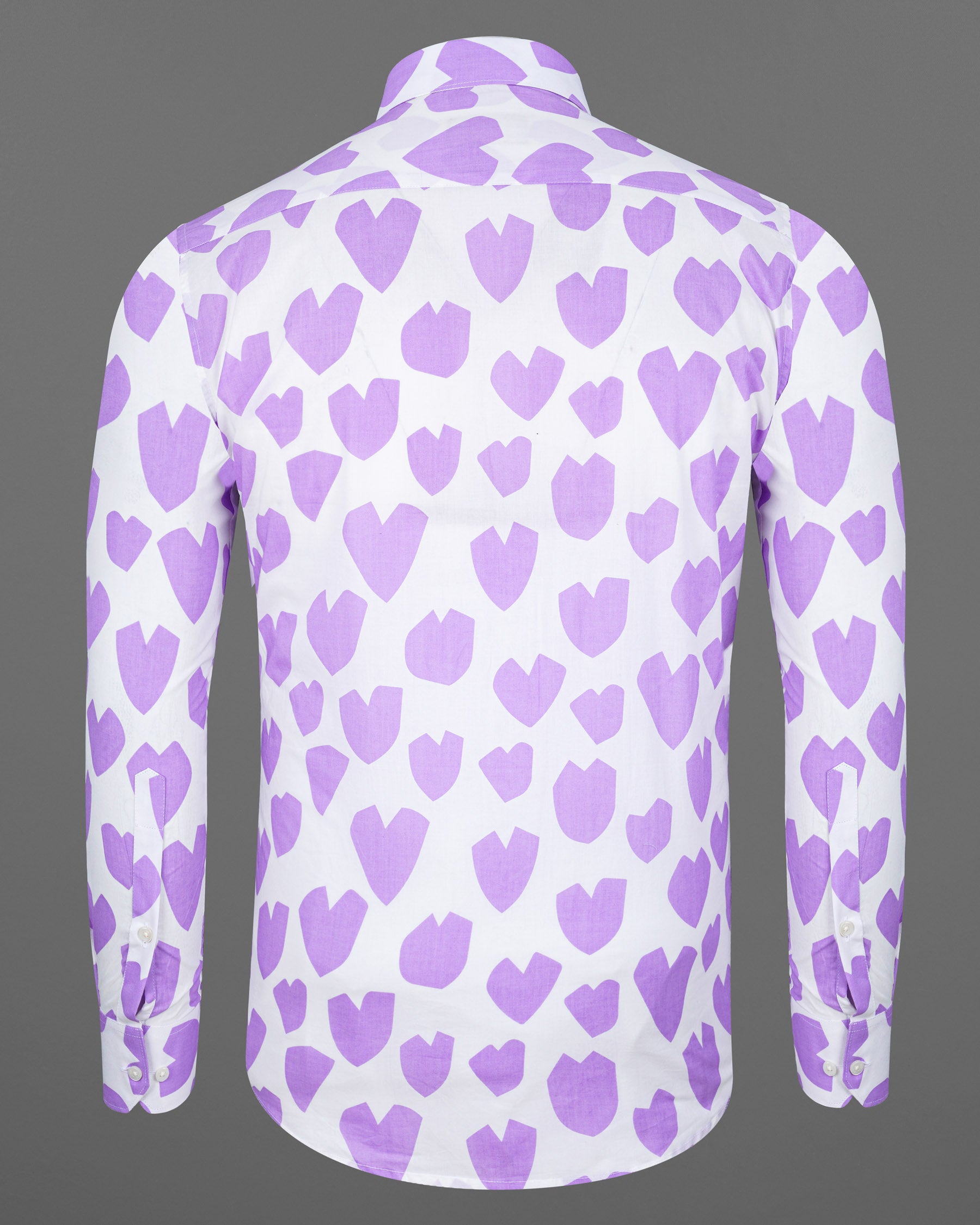 Bright White and Mauve Heart Printed Premium Cotton Shirt 7653-38,7653-38,7653-39,7653-39,7653-40,7653-40,7653-42,7653-42,7653-44,7653-44,7653-46,7653-46,7653-48,7653-48,7653-50,7653-50,7653-52,7653-52