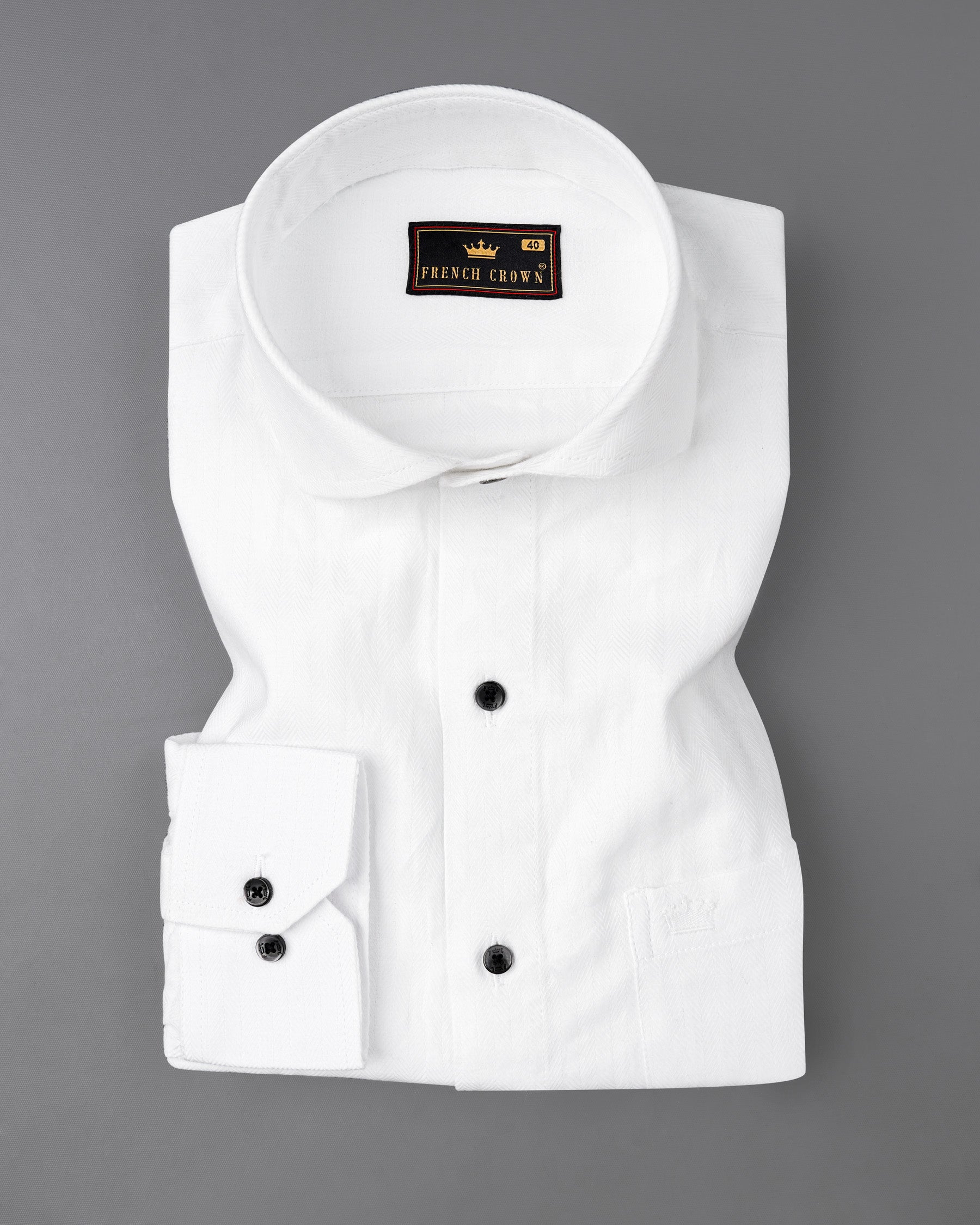 Bright White Herringbone Premium Cotton Shirt 7669-CA-BLK-38,7669-CA-BLK-38,7669-CA-BLK-39,7669-CA-BLK-39,7669-CA-BLK-40,7669-CA-BLK-40,7669-CA-BLK-42,7669-CA-BLK-42,7669-CA-BLK-44,7669-CA-BLK-44,7669-CA-BLK-46,7669-CA-BLK-46,7669-CA-BLK-48,7669-CA-BLK-48,7669-CA-BLK-50,7669-CA-BLK-50,7669-CA-BLK-52,7669-CA-BLK-52