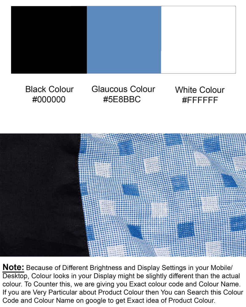 Glaucous Blue and Black Dobby Textured Premium Giza Cotton Designer Shirt7685-P115-38,7685-P115-38,7685-P115-39,7685-P115-39,7685-P115-40,7685-P115-40,7685-P115-42,7685-P115-42,7685-P115-44,7685-P115-44,7685-P115-46,7685-P115-46,7685-P115-48,7685-P115-48,7685-P115-50,7685-P115-50,7685-P115-52,7685-P115-52