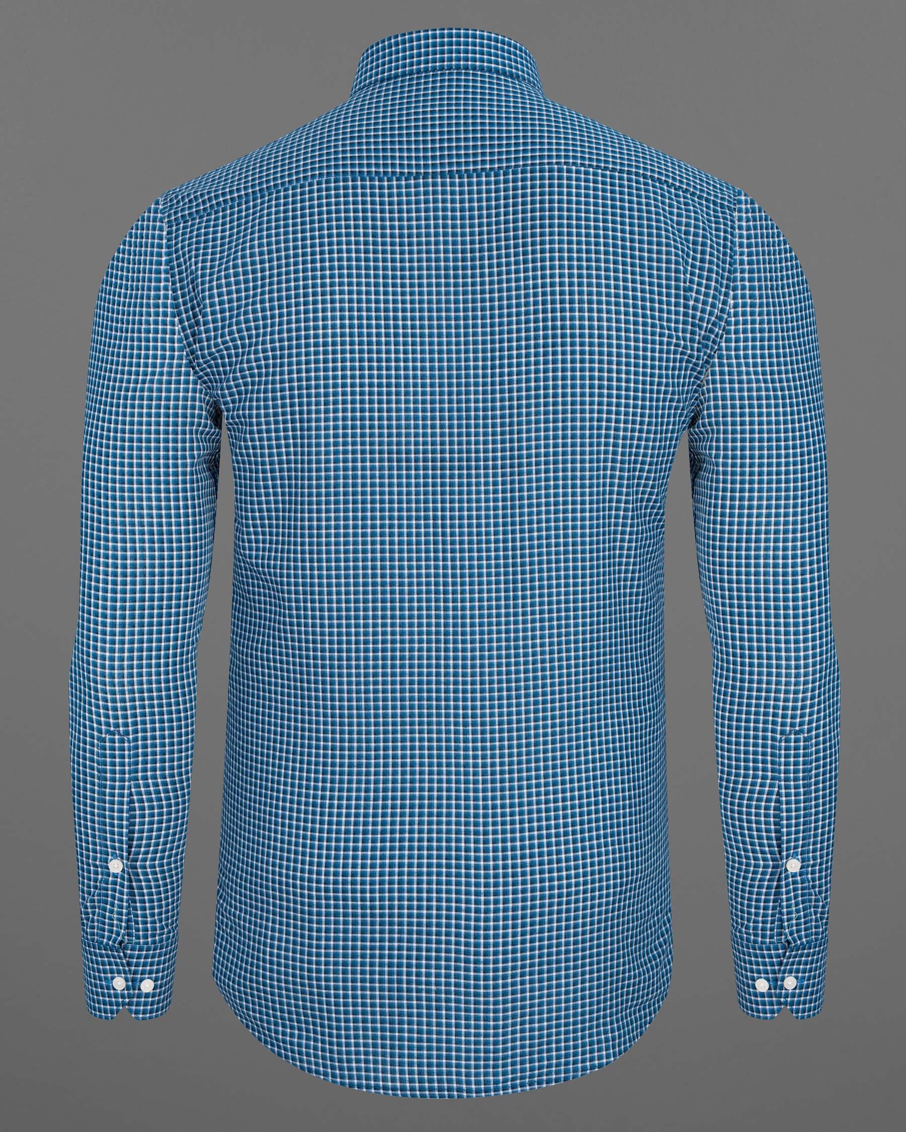 Jelly Bean Blue With Bright White Checkered Twill Premium Cotton Shirt 7704-BD-38,7704-BD-38,7704-BD-39,7704-BD-39,7704-BD-40,7704-BD-40,7704-BD-42,7704-BD-42,7704-BD-44,7704-BD-44,7704-BD-46,7704-BD-46,7704-BD-48,7704-BD-48,7704-BD-50,7704-BD-50,7704-BD-52,7704-BD-52