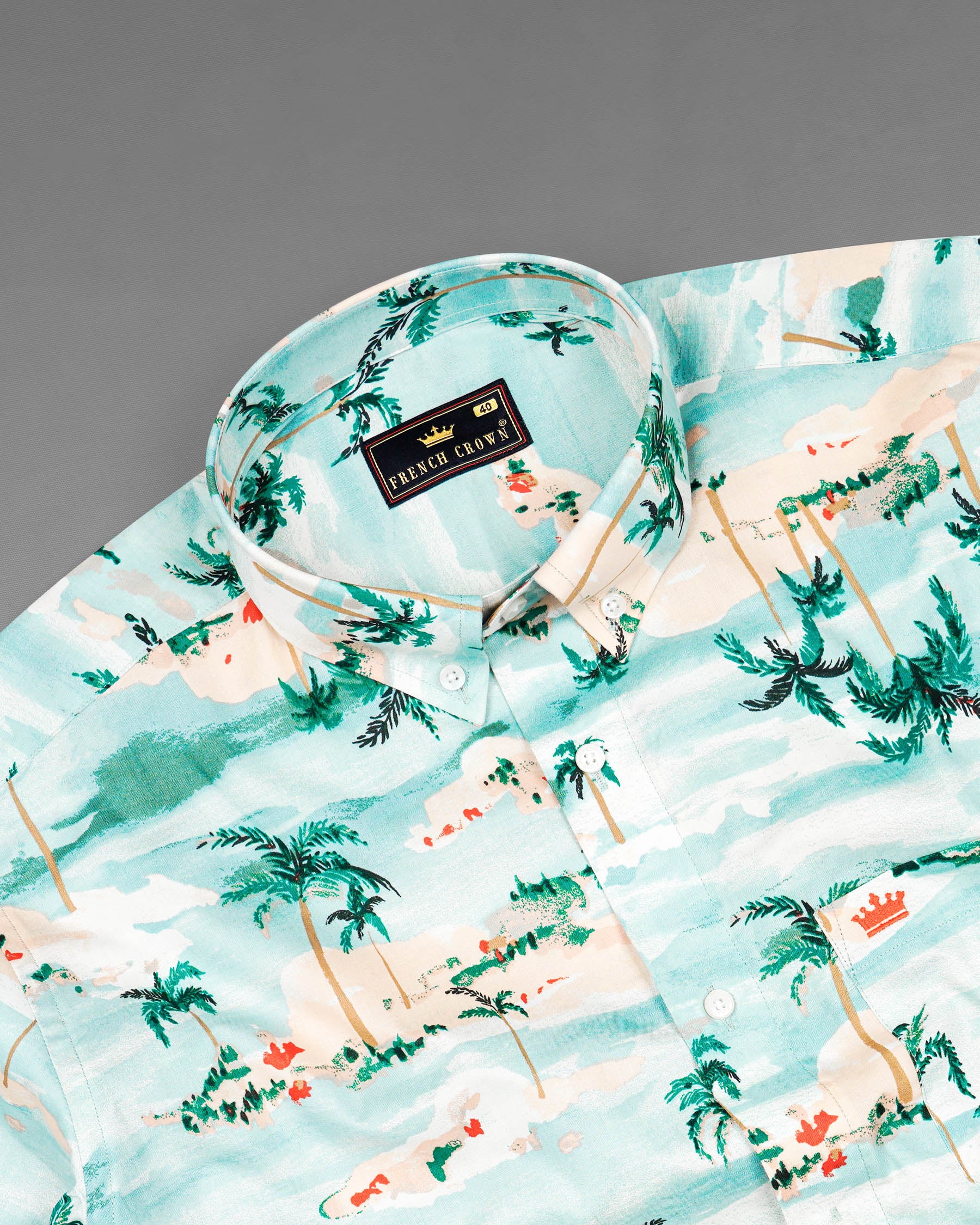 Aqua Island Sea Blue and Limed Spruce Green Tropical Printed Premium Cotton Shirt 7708-BD-38,7708-BD-38,7708-BD-39,7708-BD-39,7708-BD-40,7708-BD-40,7708-BD-42,7708-BD-42,7708-BD-44,7708-BD-44,7708-BD-46,7708-BD-46,7708-BD-48,7708-BD-48,7708-BD-50,7708-BD-50,7708-BD-52,7708-BD-52