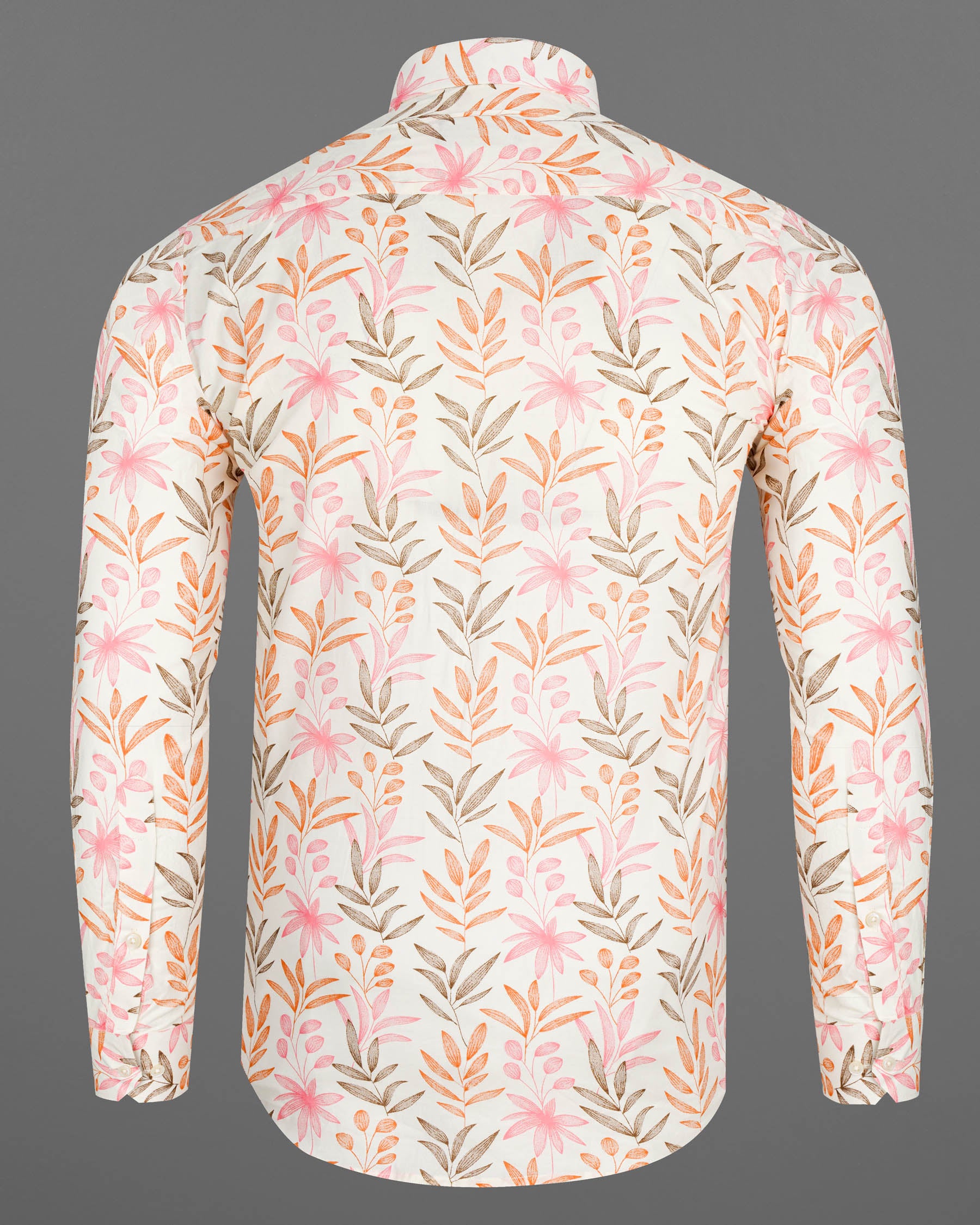 Bright White With Multi Coloured Leaves Printed Premium Cotton Shirt 7729-38,7729-38,7729-39,7729-39,7729-40,7729-40,7729-42,7729-42,7729-44,7729-44,7729-46,7729-46,7729-48,7729-48,7729-50,7729-50,7729-52,7729-52