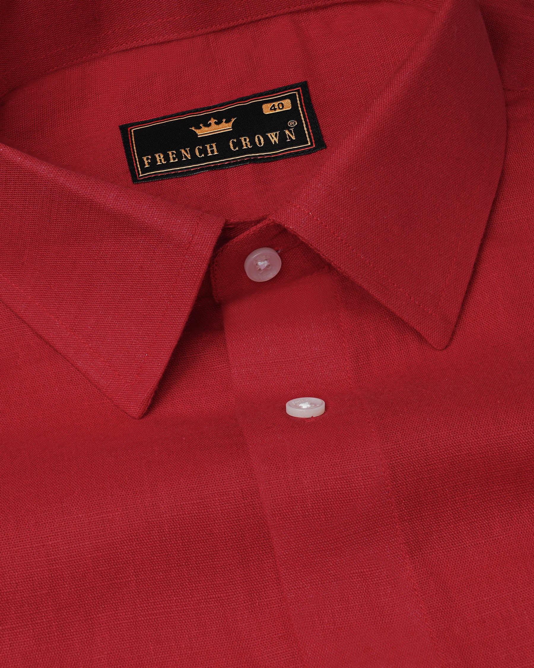 Vivid Auburn Red Luxurious Linen Shirt 7732-38,7732-38,7732-39,7732-39,7732-40,7732-40,7732-42,7732-42,7732-44,7732-44,7732-46,7732-46,7732-48,7732-48,7732-50,7732-50,7732-52,7732-52