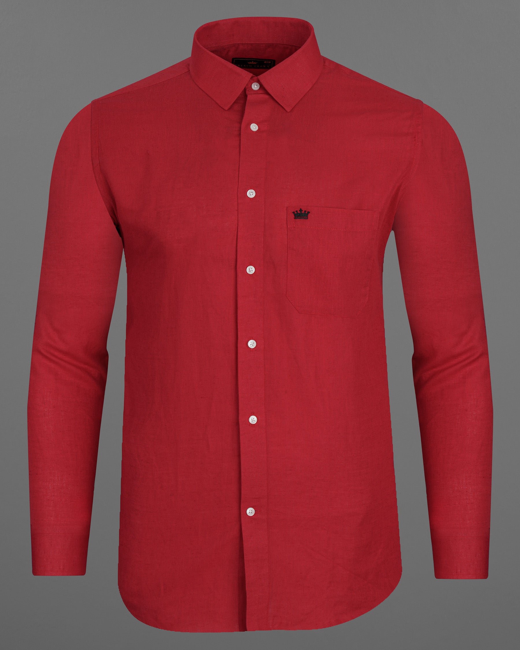 Vivid Auburn Red Luxurious Linen Shirt 7732-38,7732-38,7732-39,7732-39,7732-40,7732-40,7732-42,7732-42,7732-44,7732-44,7732-46,7732-46,7732-48,7732-48,7732-50,7732-50,7732-52,7732-52