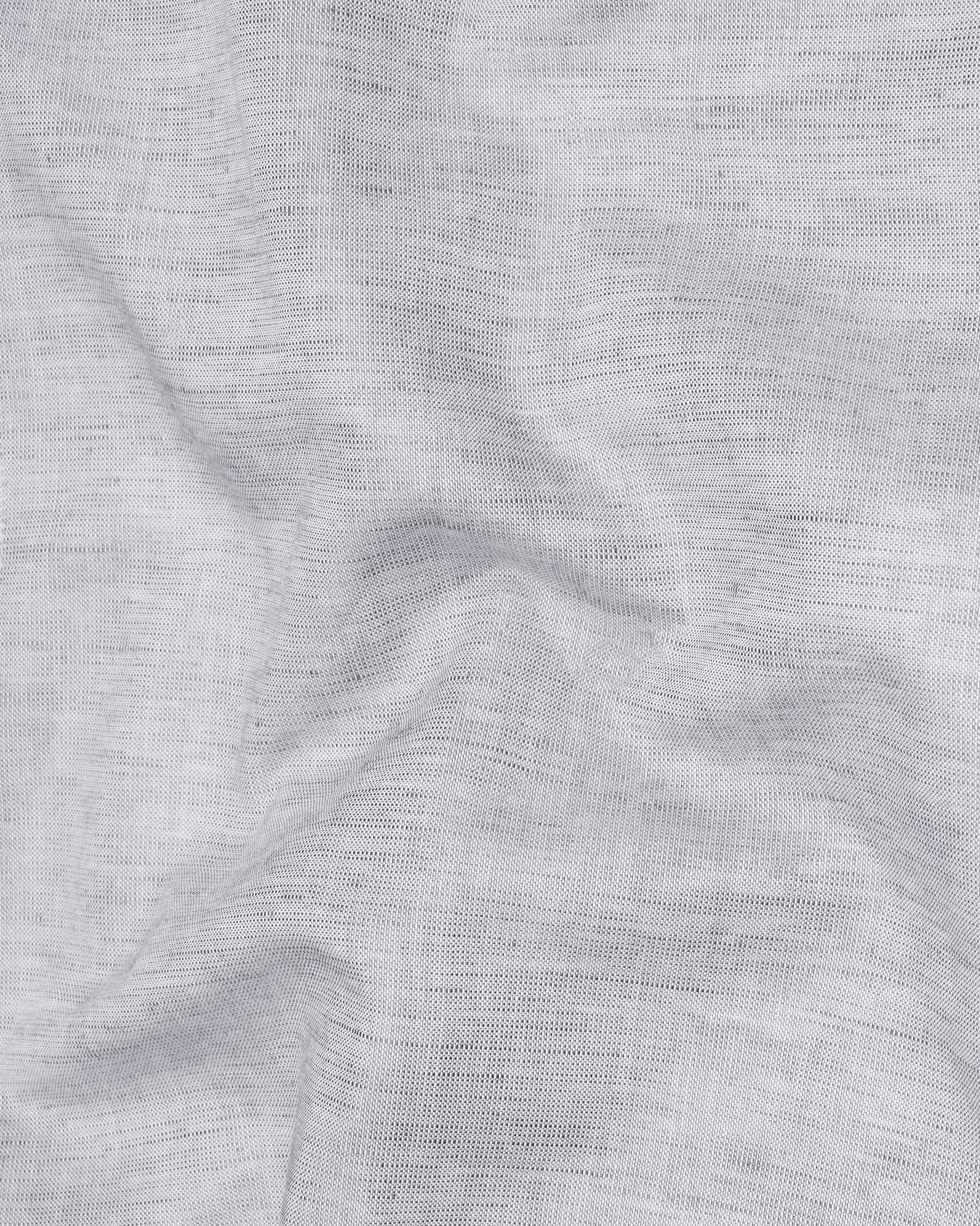 Pale Slate Gray Luxurious Linen Shirt