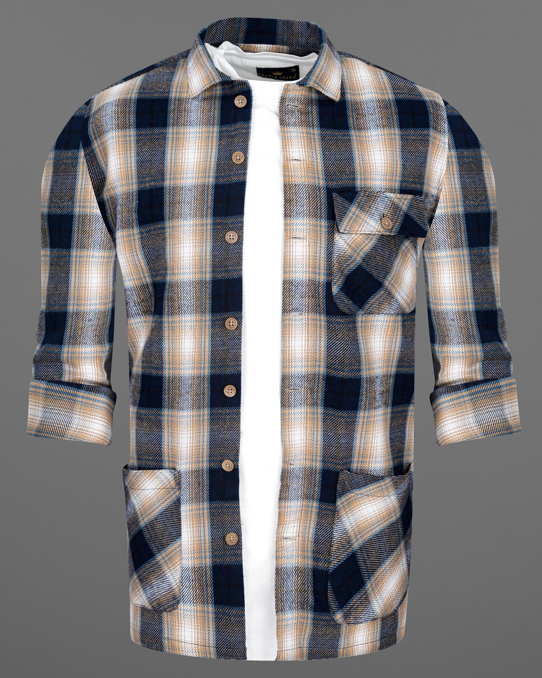 Ebony Clay Navy Blue and Sandrift Brown Plaid Flannel Designer Over Shirt 7738-OS-CA-P180-38,7738-OS-CA-P180-38,7738-OS-CA-P180-39,7738-OS-CA-P180-39,7738-OS-CA-P180-40,7738-OS-CA-P180-40,7738-OS-CA-P180-42,7738-OS-CA-P180-42,7738-OS-CA-P180-44,7738-OS-CA-P180-44,7738-OS-CA-P180-46,7738-OS-CA-P180-46,7738-OS-CA-P180-48,7738-OS-CA-P180-48,7738-OS-CA-P180-50,7738-OS-CA-P180-50,7738-OS-CA-P180-52,7738-OS-CA-P180-52