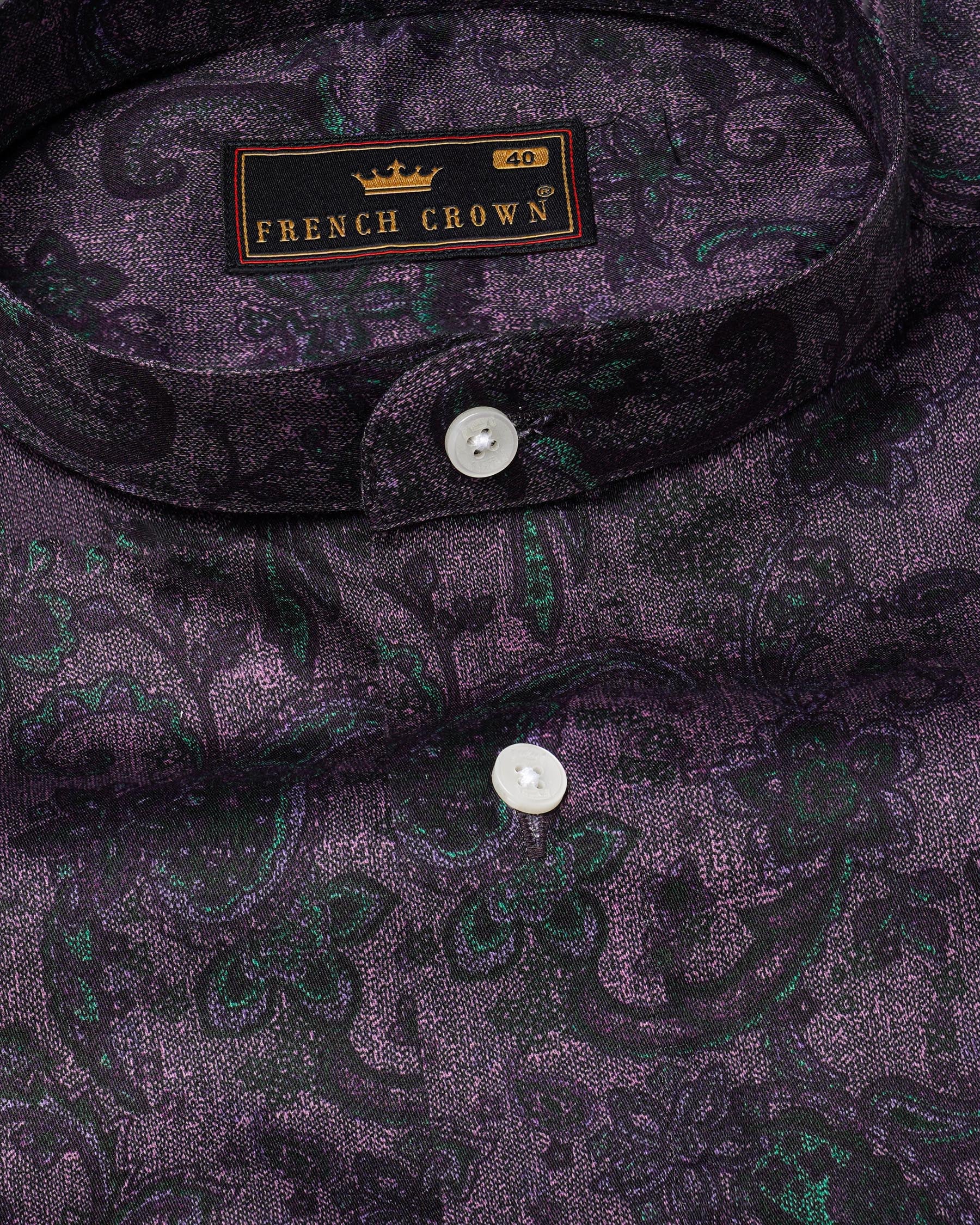 Matterhorn Dark Violet and Paisley Printed Super Soft Premium Cotton Shirt 7742-M-38,7742-M-38,7742-M-39,7742-M-39,7742-M-40,7742-M-40,7742-M-42,7742-M-42,7742-M-44,7742-M-44,7742-M-46,7742-M-46,7742-M-48,7742-M-48,7742-M-50,7742-M-50,7742-M-52,7742-M-52