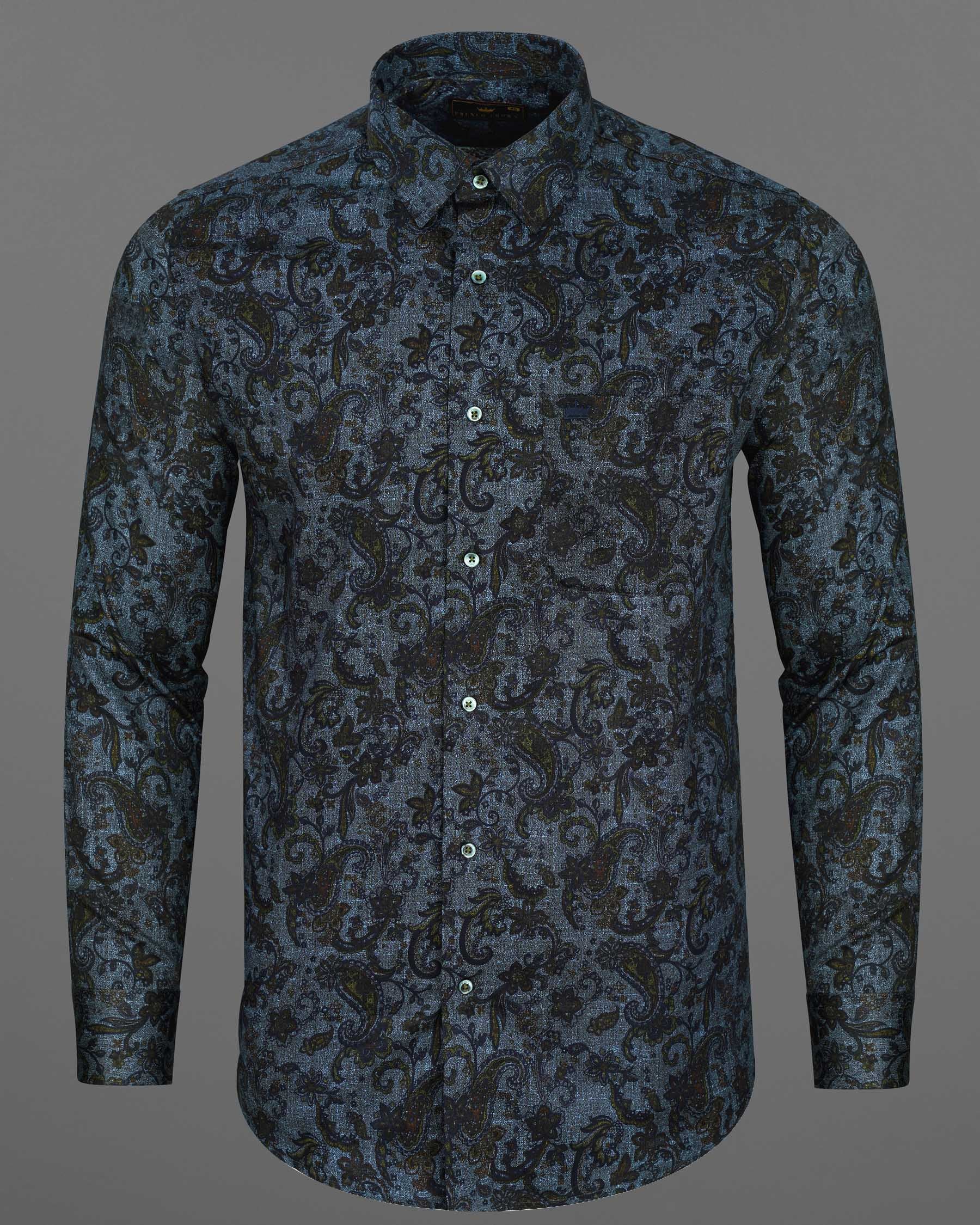 Comet Gray Paisley Printed Super Soft Premium Cotton Shirt 7745-GR-38,7745-GR-38,7745-GR-39,7745-GR-39,7745-GR-40,7745-GR-40,7745-GR-42,7745-GR-42,7745-GR-44,7745-GR-44,7745-GR-46,7745-GR-46,7745-GR-48,7745-GR-48,7745-GR-50,7745-GR-50,7745-GR-52,7745-GR-52