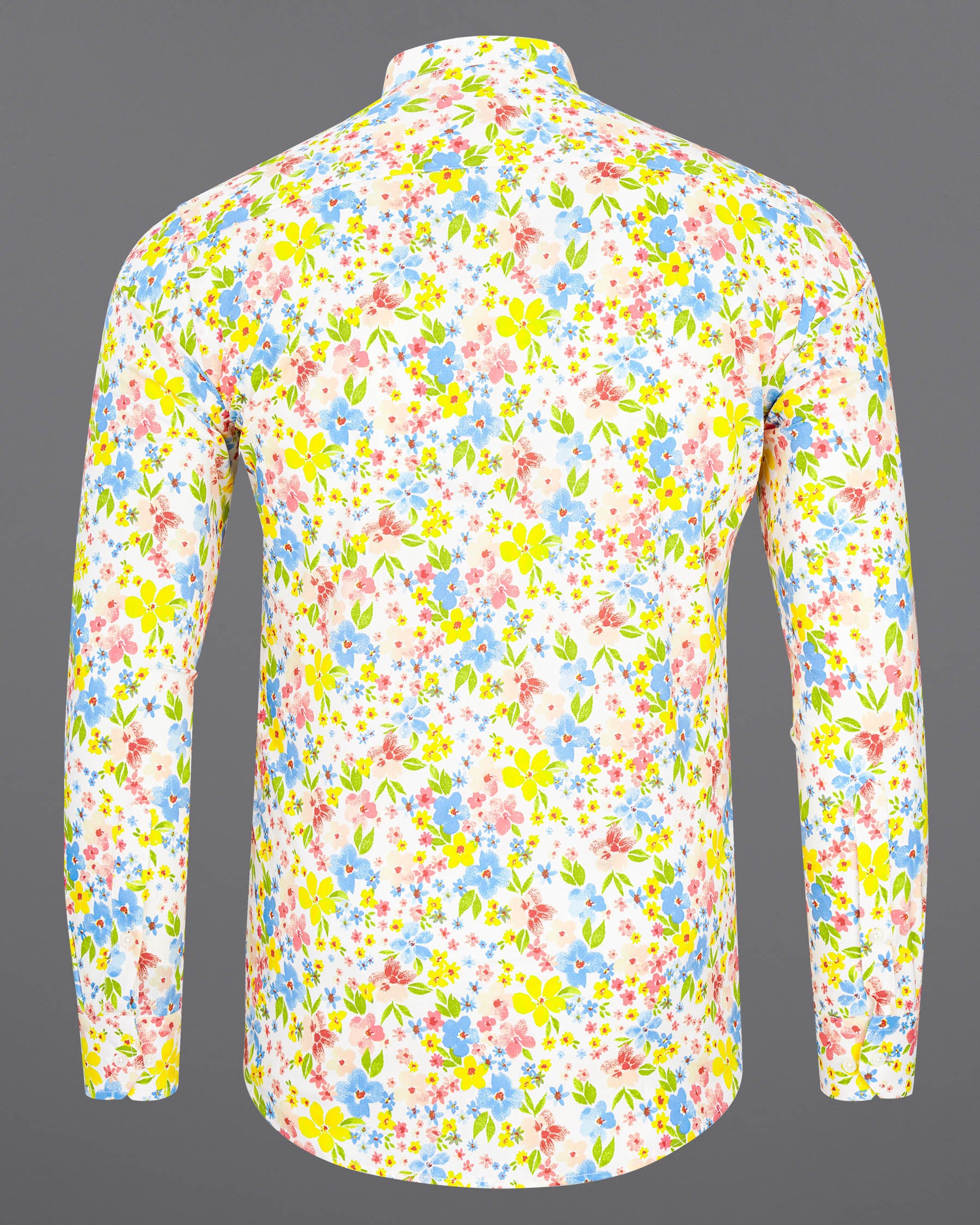Desert Storm Cream Multi-Coloured Floral Printed Premium Cotton Shirt