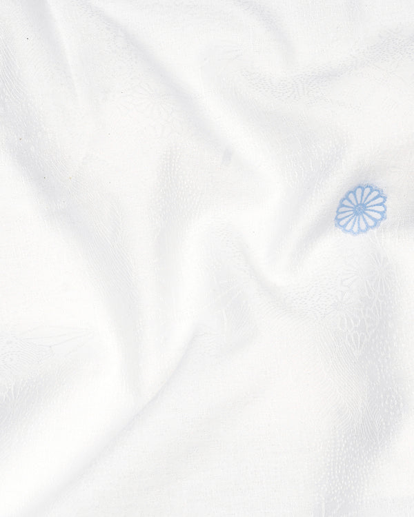 Bright White Floral Designed Jacquard Textured Premium Cotton Shirt 7758-BLE-38, 7758-BLE-H-38, 7758-BLE-39, 7758-BLE-H-39, 7758-BLE-40, 7758-BLE-H-40, 7758-BLE-42, 7758-BLE-H-42, 7758-BLE-44, 7758-BLE-H-44, 7758-BLE-46, 7758-BLE-H-46, 7758-BLE-48, 7758-BLE-H-48, 7758-BLE-50, 7758-BLE-H-50, 7758-BLE-52, 7758-BLE-H-52