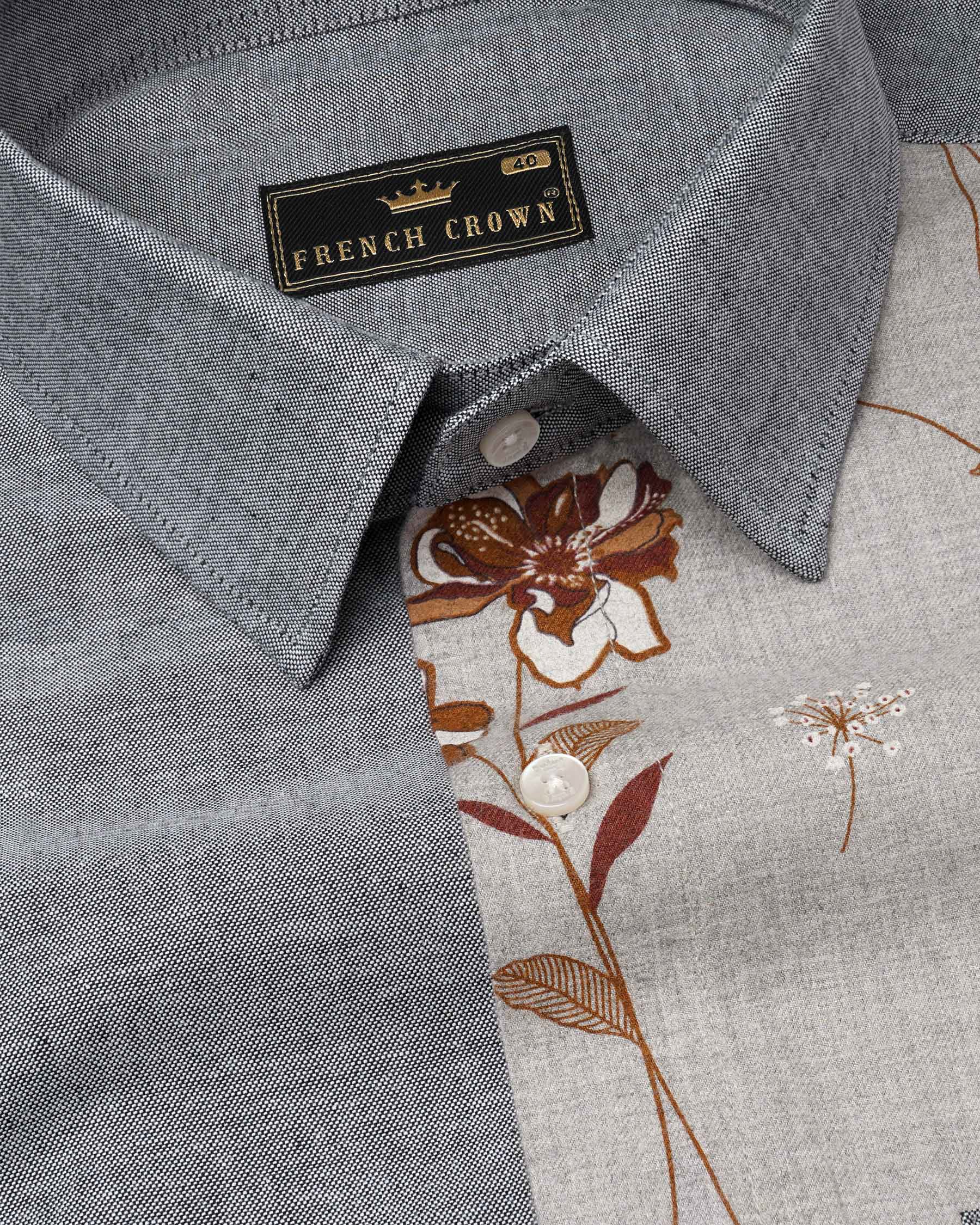 Spun Pearl Gray Floral Royal Oxford Designer Shirt 7763-P185-38,7763-P185-38,7763-P185-39,7763-P185-39,7763-P185-40,7763-P185-40,7763-P185-42,7763-P185-42,7763-P185-44,7763-P185-44,7763-P185-46,7763-P185-46,7763-P185-48,7763-P185-48,7763-P185-50,7763-P185-50,7763-P185-52,7763-P185-52