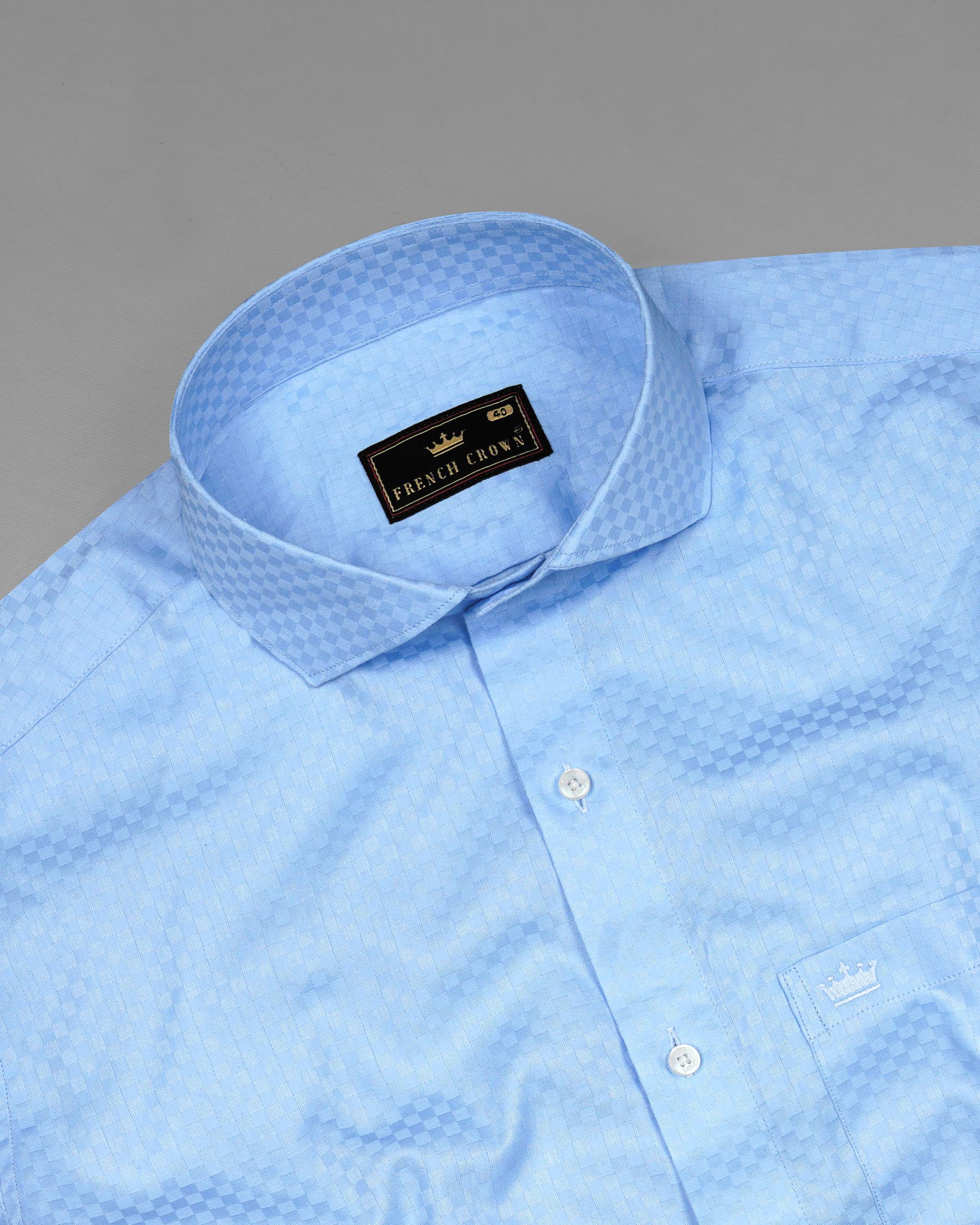 Malibu Blue Dobby Textured Premium Giza Cotton Shirt 7774-CA-38,7774-CA-38,7774-CA-39,7774-CA-39,7774-CA-40,7774-CA-40,7774-CA-42,7774-CA-42,7774-CA-44,7774-CA-44,7774-CA-46,7774-CA-46,7774-CA-48,7774-CA-48,7774-CA-50,7774-CA-50,7774-CA-52,7774-CA-52