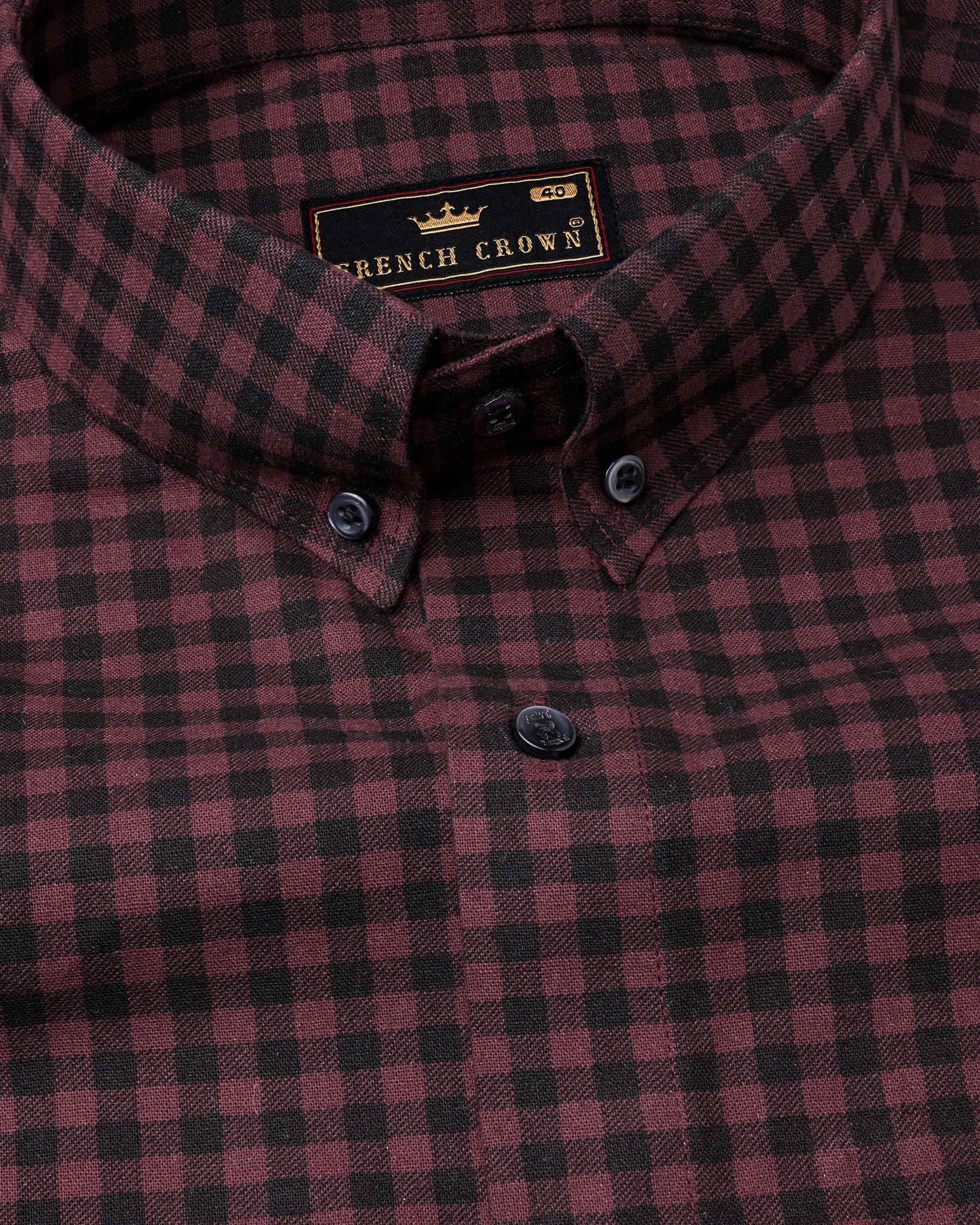 Old Mauve Brown and Black Gingham Checkered Twill Premium Cotton Shirt 7785-BD-BLK-38,7785-BD-BLK-38,7785-BD-BLK-39,7785-BD-BLK-39,7785-BD-BLK-40,7785-BD-BLK-40,7785-BD-BLK-42,7785-BD-BLK-42,7785-BD-BLK-44,7785-BD-BLK-44,7785-BD-BLK-46,7785-BD-BLK-46,7785-BD-BLK-48,7785-BD-BLK-48,7785-BD-BLK-50,7785-BD-BLK-50,7785-BD-BLK-52,7785-BD-BLK-52