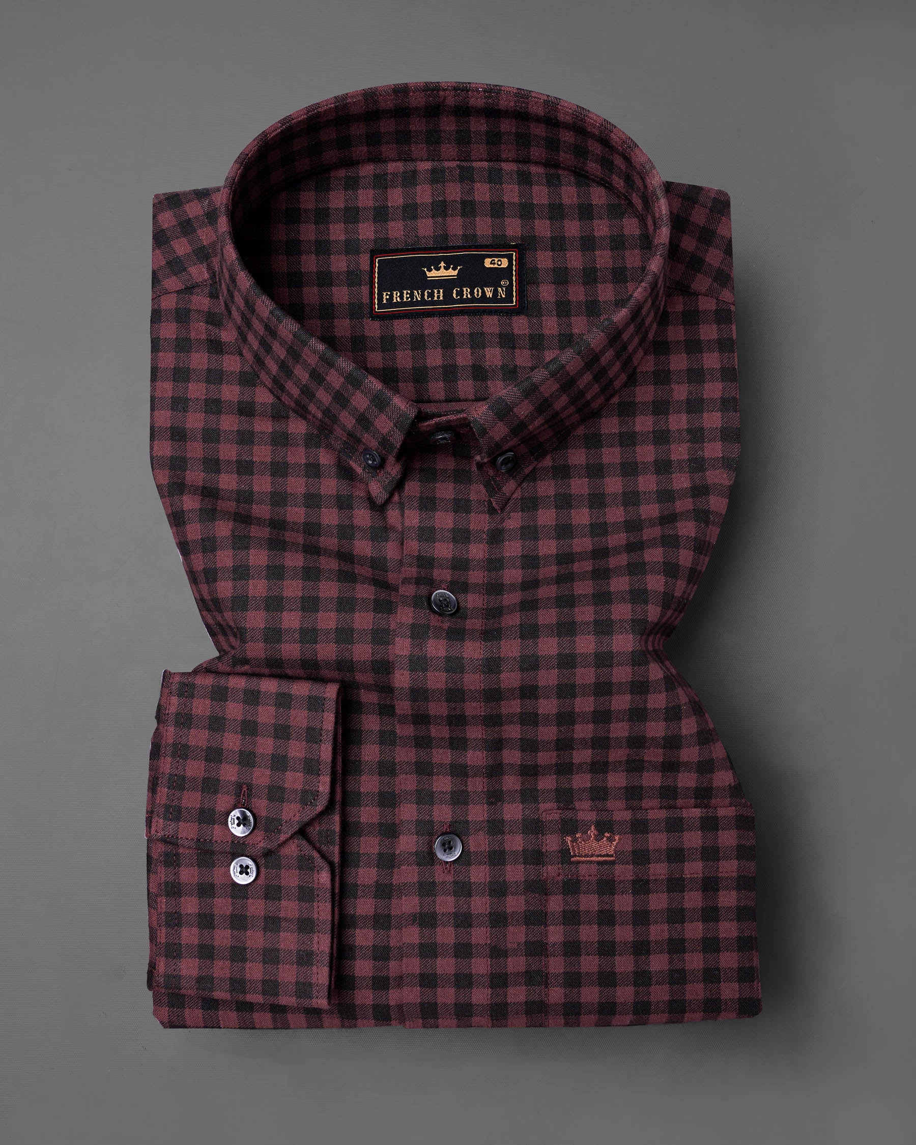 Old Mauve Brown and Black Gingham Checkered Twill Premium Cotton Shirt 7785-BD-BLK-38,7785-BD-BLK-38,7785-BD-BLK-39,7785-BD-BLK-39,7785-BD-BLK-40,7785-BD-BLK-40,7785-BD-BLK-42,7785-BD-BLK-42,7785-BD-BLK-44,7785-BD-BLK-44,7785-BD-BLK-46,7785-BD-BLK-46,7785-BD-BLK-48,7785-BD-BLK-48,7785-BD-BLK-50,7785-BD-BLK-50,7785-BD-BLK-52,7785-BD-BLK-52