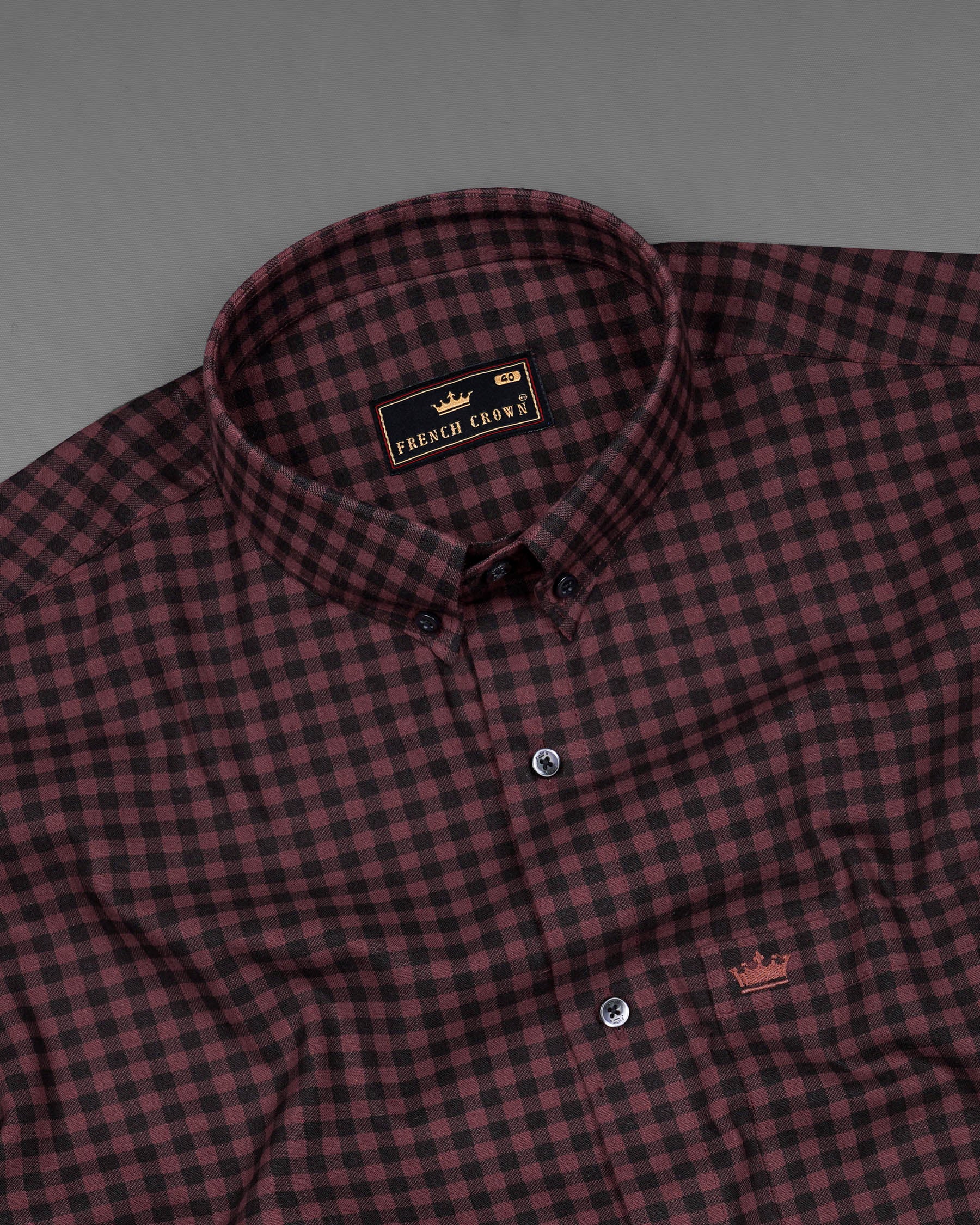 Old Mauve Brown and Black Gingham Checkered Twill Premium Cotton Shirt 7785-BD-BLK-38,7785-BD-BLK-38,7785-BD-BLK-39,7785-BD-BLK-39,7785-BD-BLK-40,7785-BD-BLK-40,7785-BD-BLK-42,7785-BD-BLK-42,7785-BD-BLK-44,7785-BD-BLK-44,7785-BD-BLK-46,7785-BD-BLK-46,7785-BD-BLK-48,7785-BD-BLK-48,7785-BD-BLK-50,7785-BD-BLK-50,7785-BD-BLK-52,7785-BD-BLK-52