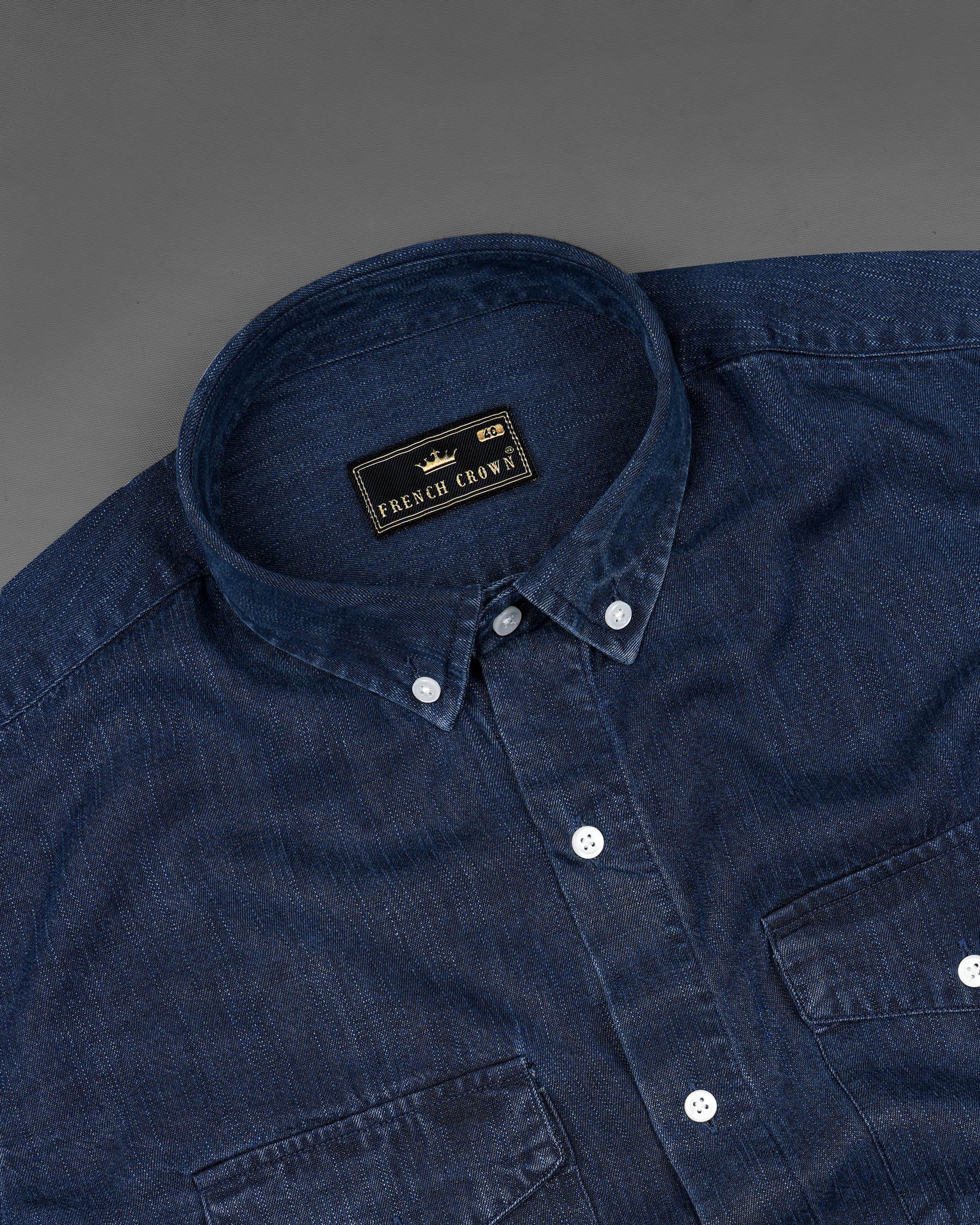 Gunmetal Blue Chambray Textured Premium Cotton Designer Over Shirt 7788-OS-BD-FP-38,7788-OS-BD-FP-38,7788-OS-BD-FP-39,7788-OS-BD-FP-39,7788-OS-BD-FP-40,7788-OS-BD-FP-40,7788-OS-BD-FP-42,7788-OS-BD-FP-42,7788-OS-BD-FP-44,7788-OS-BD-FP-44,7788-OS-BD-FP-46,7788-OS-BD-FP-46,7788-OS-BD-FP-48,7788-OS-BD-FP-48,7788-OS-BD-FP-50,7788-OS-BD-FP-50,7788-OS-BD-FP-52,7788-OS-BD-FP-52