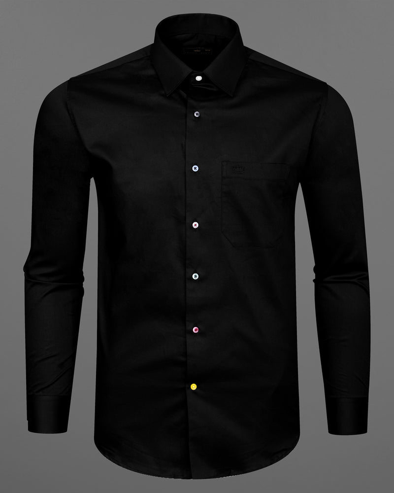 Jade Black colorful buttons Super Soft Premium Cotton Shirt 7790-MCB-38, 7790-MCB-H-38, 7790-MCB-39, 7790-MCB-H-39, 7790-MCB-40, 7790-MCB-H-40, 7790-MCB-42, 7790-MCB-H-42, 7790-MCB-44, 7790-MCB-H-44, 7790-MCB-46, 7790-MCB-H-46, 7790-MCB-48, 7790-MCB-H-48, 7790-MCB-50, 7790-MCB-H-50, 7790-MCB-52, 7790-MCB-H-52