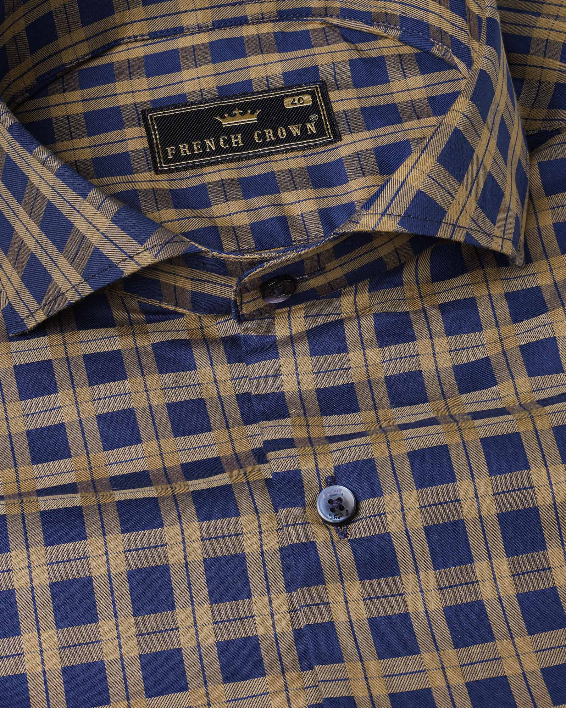 Biscay Navy Blue and Sandrift Brown Plaid Dobby Textured Premium Giza Cotton Shirt 7792-CA-BLE-38,7792-CA-BLE-38,7792-CA-BLE-39,7792-CA-BLE-39,7792-CA-BLE-40,7792-CA-BLE-40,7792-CA-BLE-42,7792-CA-BLE-42,7792-CA-BLE-44,7792-CA-BLE-44,7792-CA-BLE-46,7792-CA-BLE-46,7792-CA-BLE-48,7792-CA-BLE-48,7792-CA-BLE-50,7792-CA-BLE-50,7792-CA-BLE-52,7792-CA-BLE-52