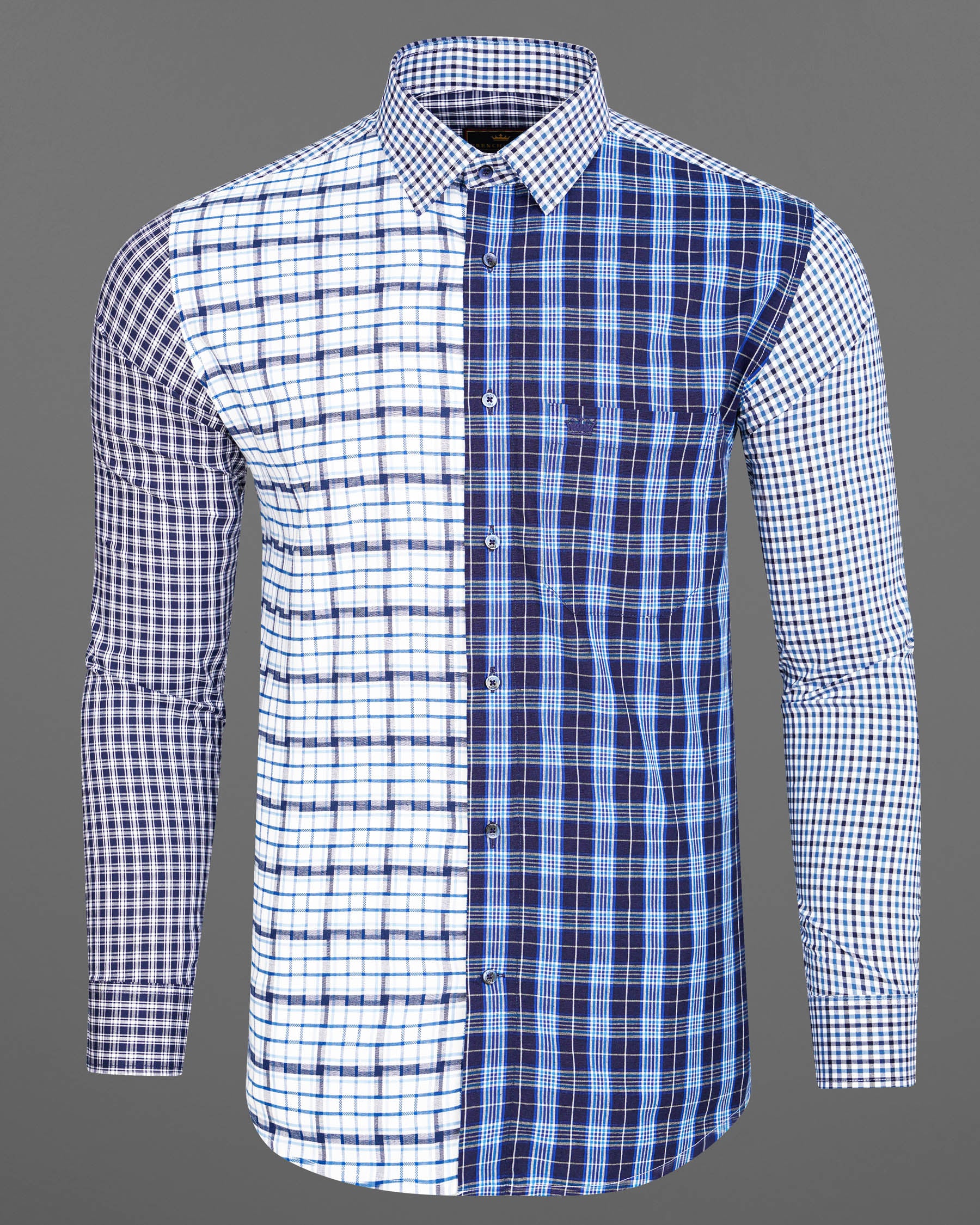 Bright White with Tuna Blue Plaid Premium Cotton Designer Shirt 7825-BLE-P89-38,7825-BLE-P89-38,7825-BLE-P89-39,7825-BLE-P89-39,7825-BLE-P89-40,7825-BLE-P89-40,7825-BLE-P89-42,7825-BLE-P89-42,7825-BLE-P89-44,7825-BLE-P89-44,7825-BLE-P89-46,7825-BLE-P89-46,7825-BLE-P89-48,7825-BLE-P89-48,7825-BLE-P89-50,7825-BLE-P89-50,7825-BLE-P89-52,7825-BLE-P89-52