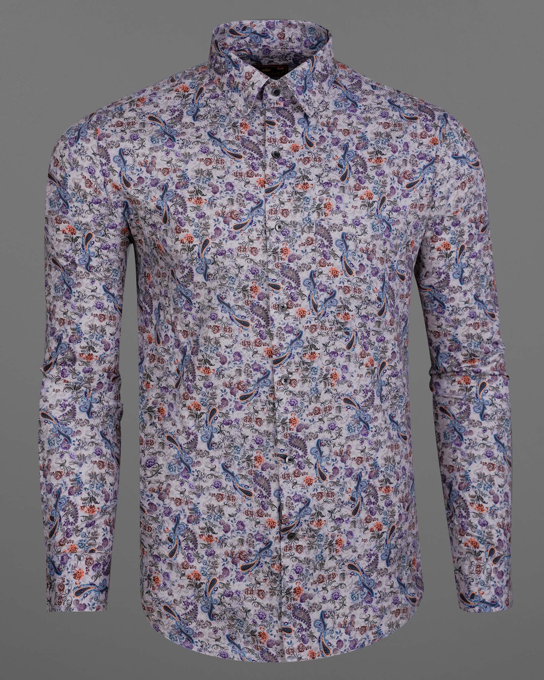 Start Dust Grey Paisley Printed Super Soft Premium Cotton Shirt 7833-BLK-38,7833-BLK-38,7833-BLK-39,7833-BLK-39,7833-BLK-40,7833-BLK-40,7833-BLK-42,7833-BLK-42,7833-BLK-44,7833-BLK-44,7833-BLK-46,7833-BLK-46,7833-BLK-48,7833-BLK-48,7833-BLK-50,7833-BLK-50,7833-BLK-52,7833-BLK-52