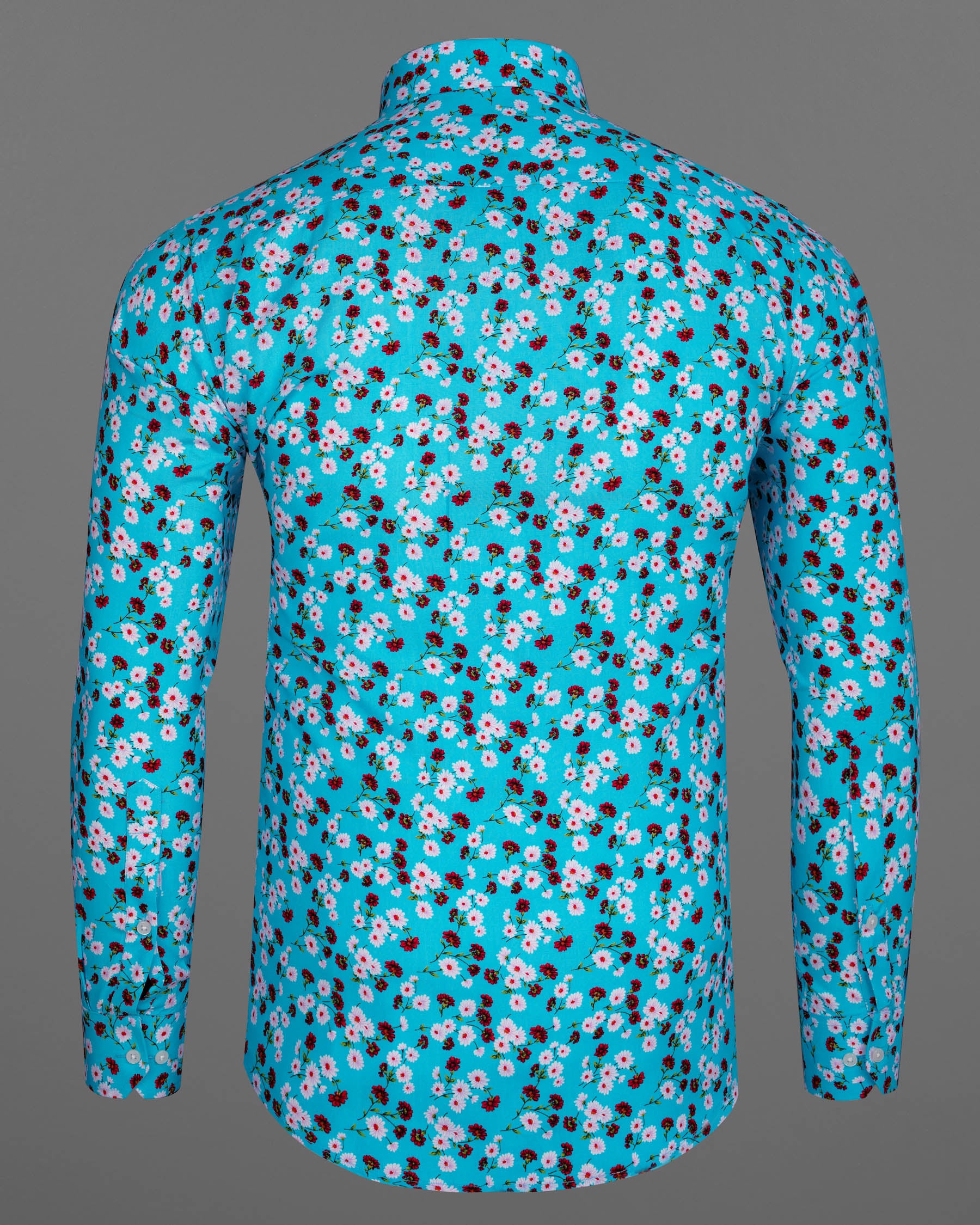 Topaz Blue Ditzy Printed Premium Cotton Shirt 7834-38,7834-38,7834-39,7834-39,7834-40,7834-40,7834-42,7834-42,7834-44,7834-44,7834-46,7834-46,7834-48,7834-48,7834-50,7834-50,7834-52,7834-52