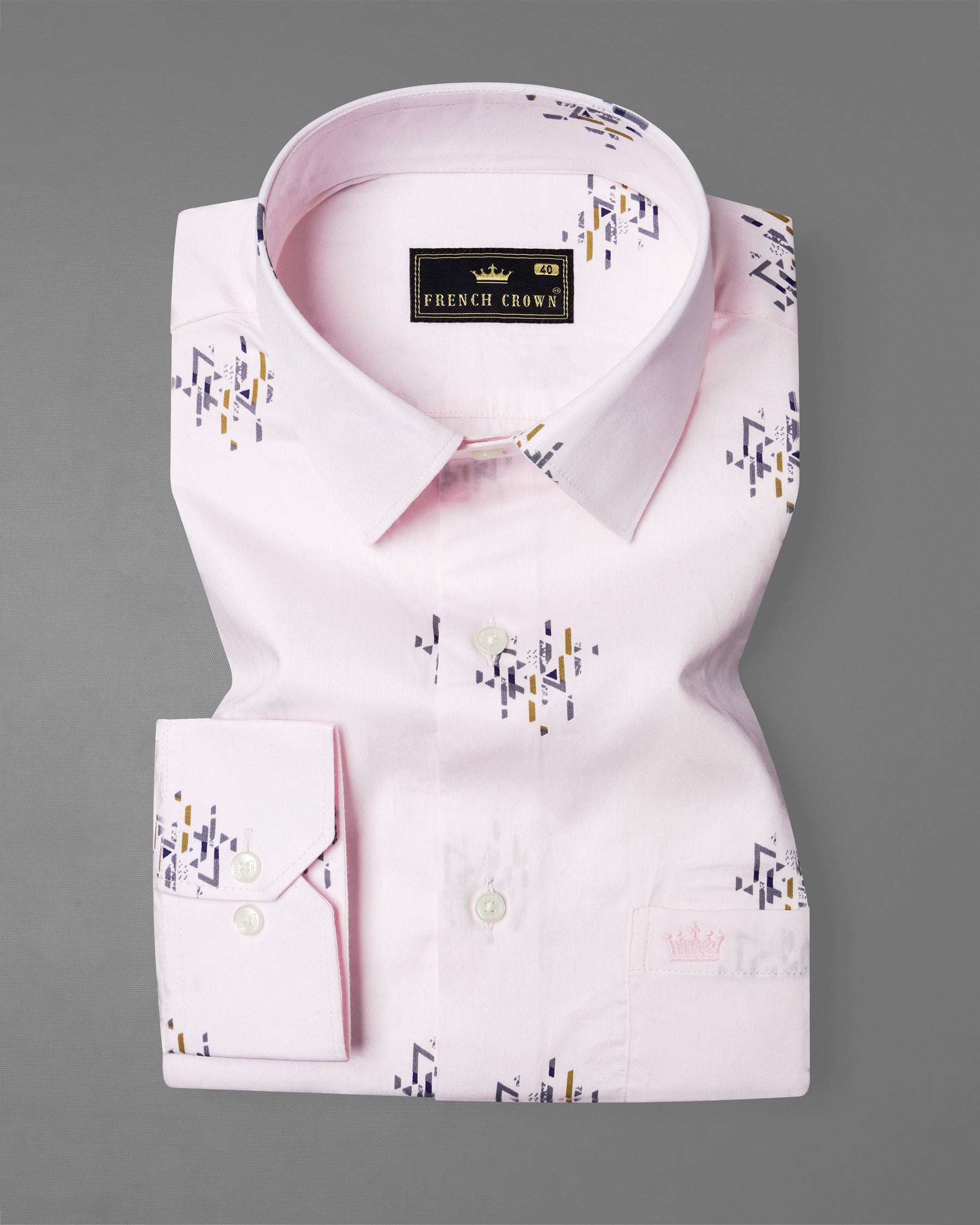 Prim Pink Printed Super Soft Premium Cotton Shirt 7835-38,7835-38,7835-39,7835-39,7835-40,7835-40,7835-42,7835-42,7835-44,7835-44,7835-46,7835-46,7835-48,7835-48,7835-50,7835-50,7835-52,7835-52