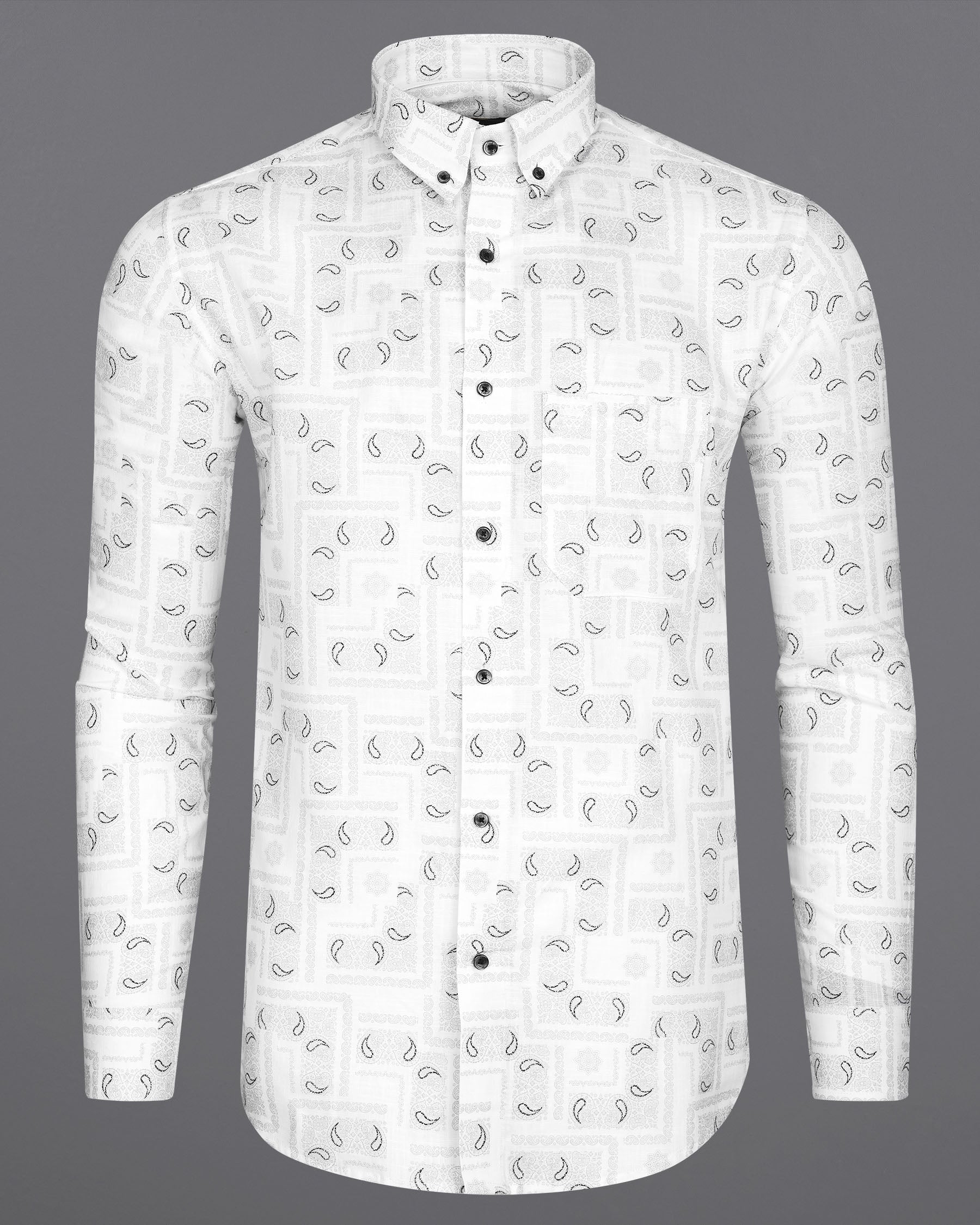 Bright White Paisley Printed Luxurious Linen Shirt 7845-BD-BLK-38,7845-BD-BLK-38,7845-BD-BLK-39,7845-BD-BLK-39,7845-BD-BLK-40,7845-BD-BLK-40,7845-BD-BLK-42,7845-BD-BLK-42,7845-BD-BLK-44,7845-BD-BLK-44,7845-BD-BLK-46,7845-BD-BLK-46,7845-BD-BLK-48,7845-BD-BLK-48,7845-BD-BLK-50,7845-BD-BLK-50,7845-BD-BLK-52,7845-BD-BLK-52