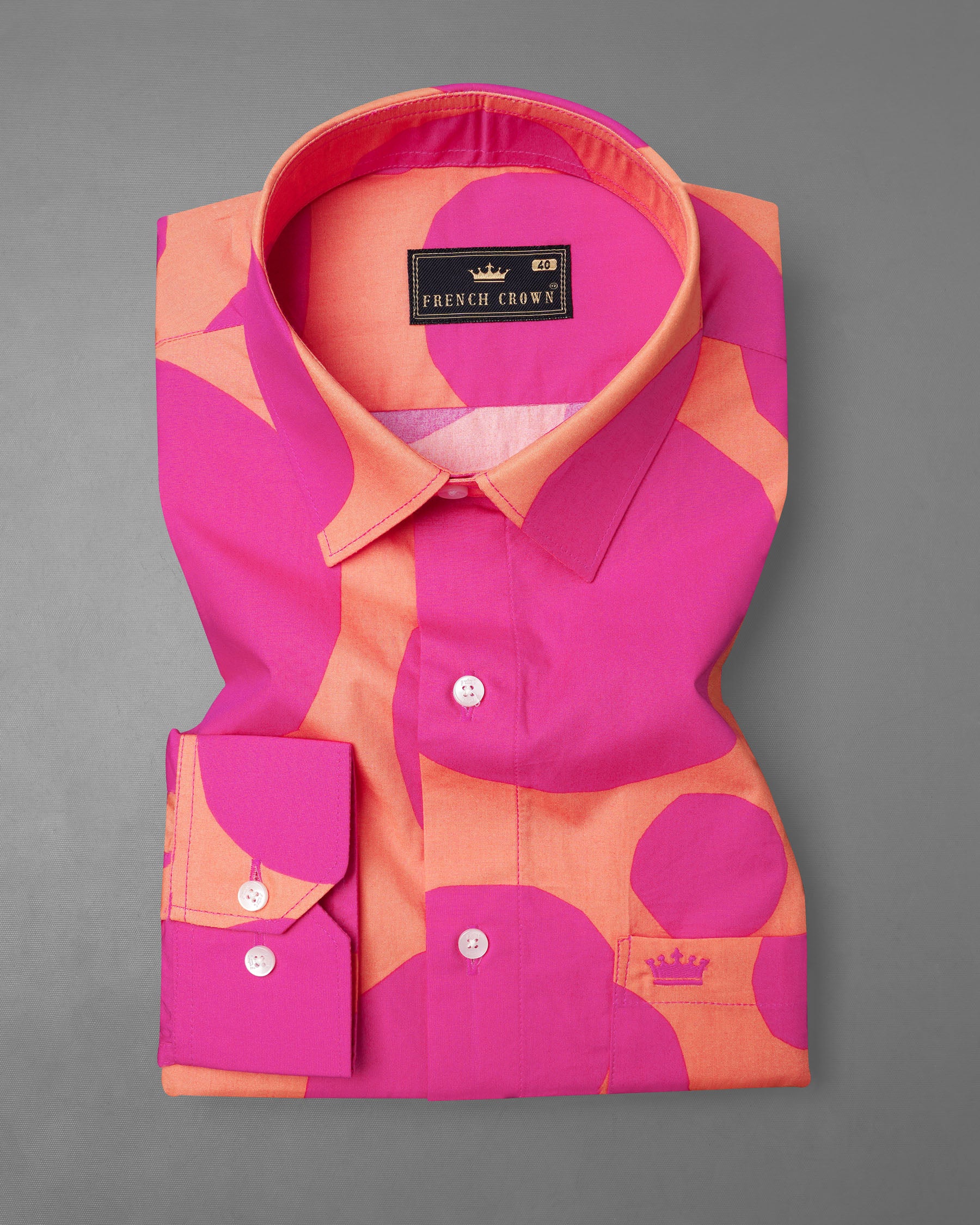 Tumbleweed Peach Polka Dotted Premium Cotton Shirt 7859-38,7859-38,7859-39,7859-39,7859-40,7859-40,7859-42,7859-42,7859-44,7859-44,7859-46,7859-46,7859-48,7859-48,7859-50,7859-50,7859-52,7859-52